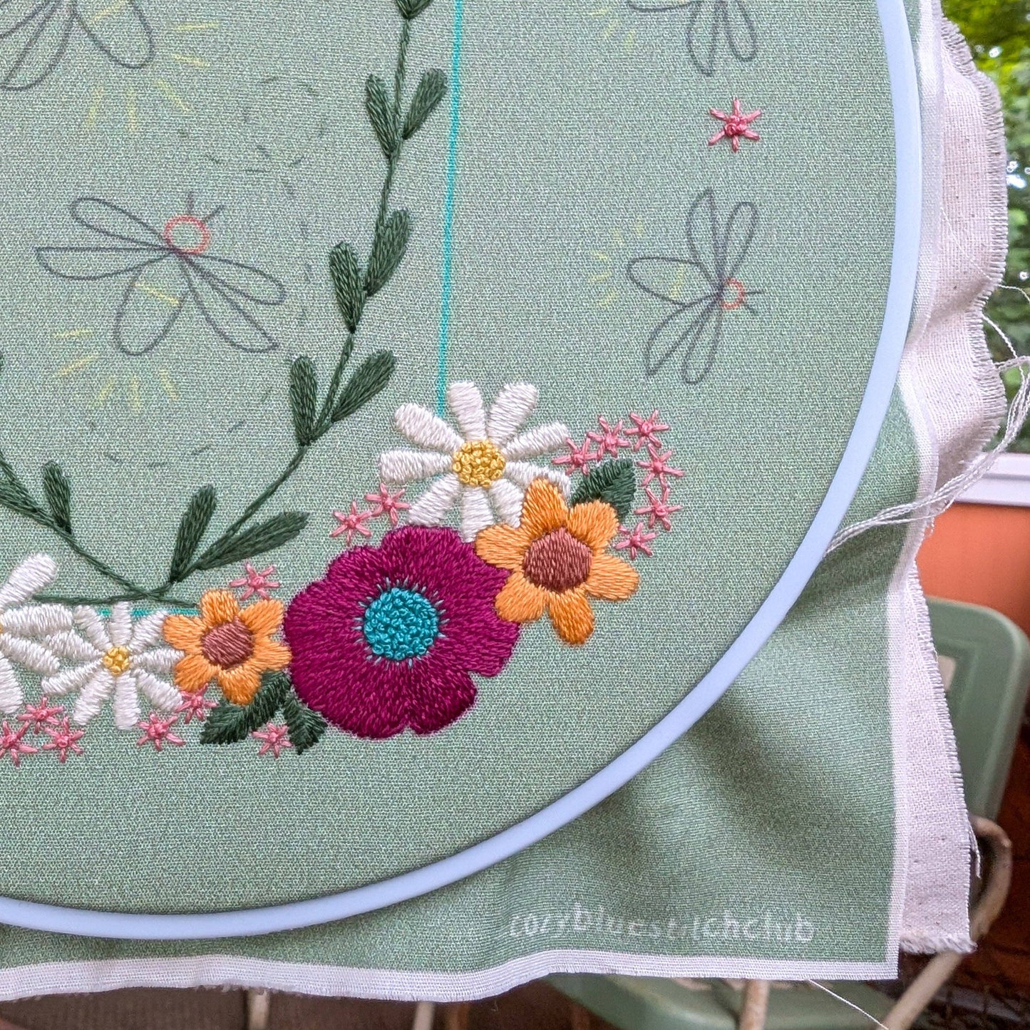 Fireflies embroidery kit