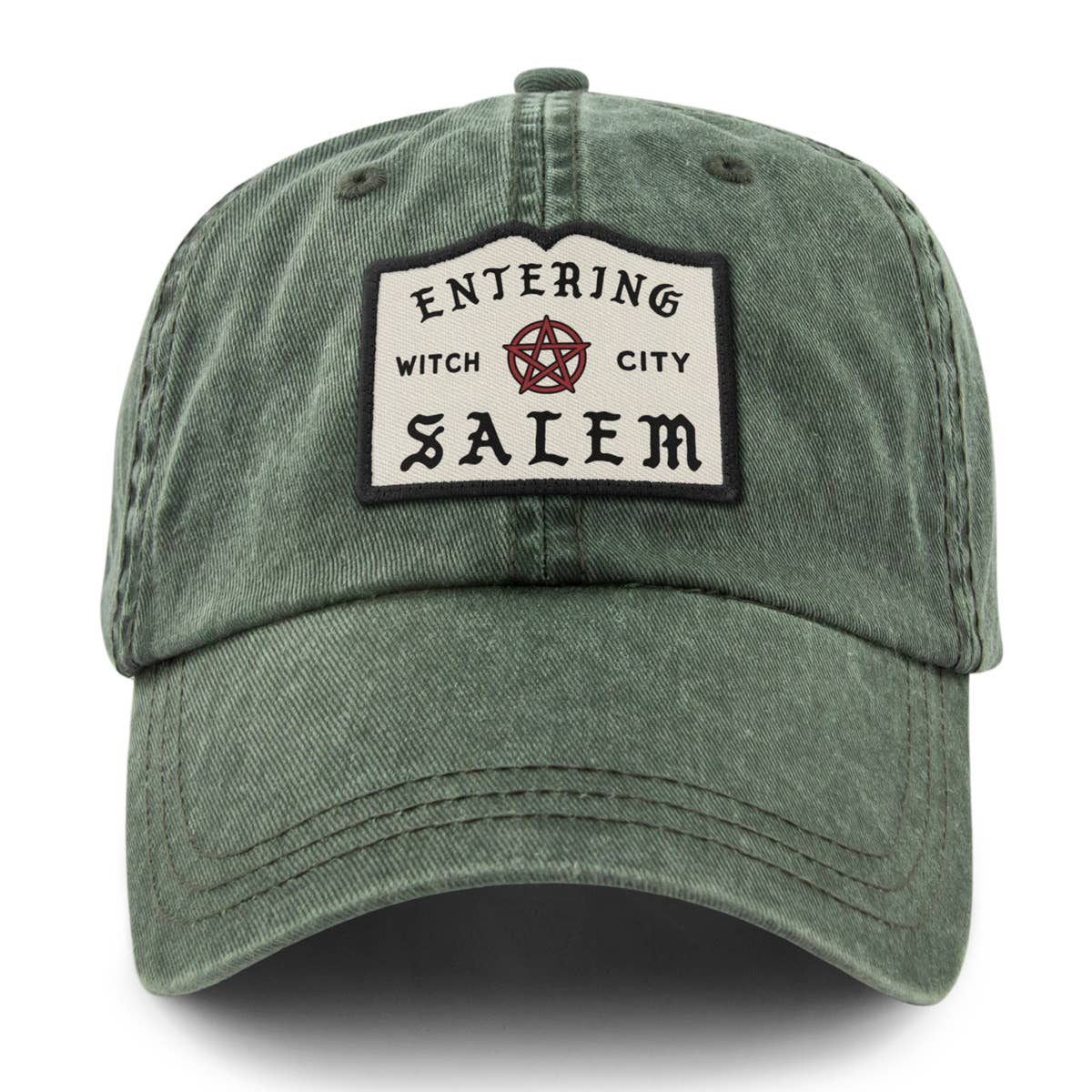 Entering Salem Washed Baseball Hat in Navy