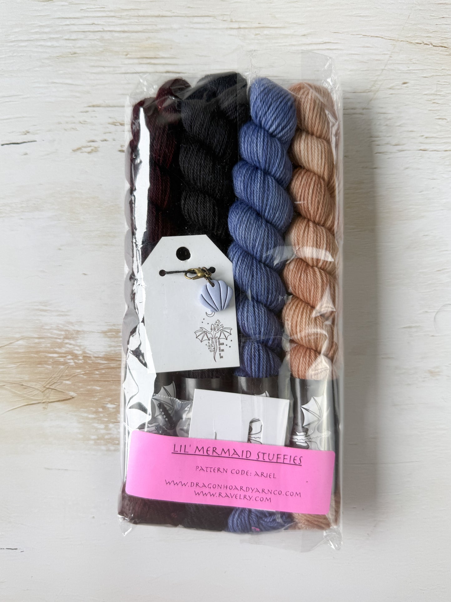 LiL' Mermaid Stuffie Mini Skein Set by Dragon Hoard Yarn