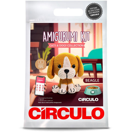 Beagle Crochet Amigurumi Kit - Beginner