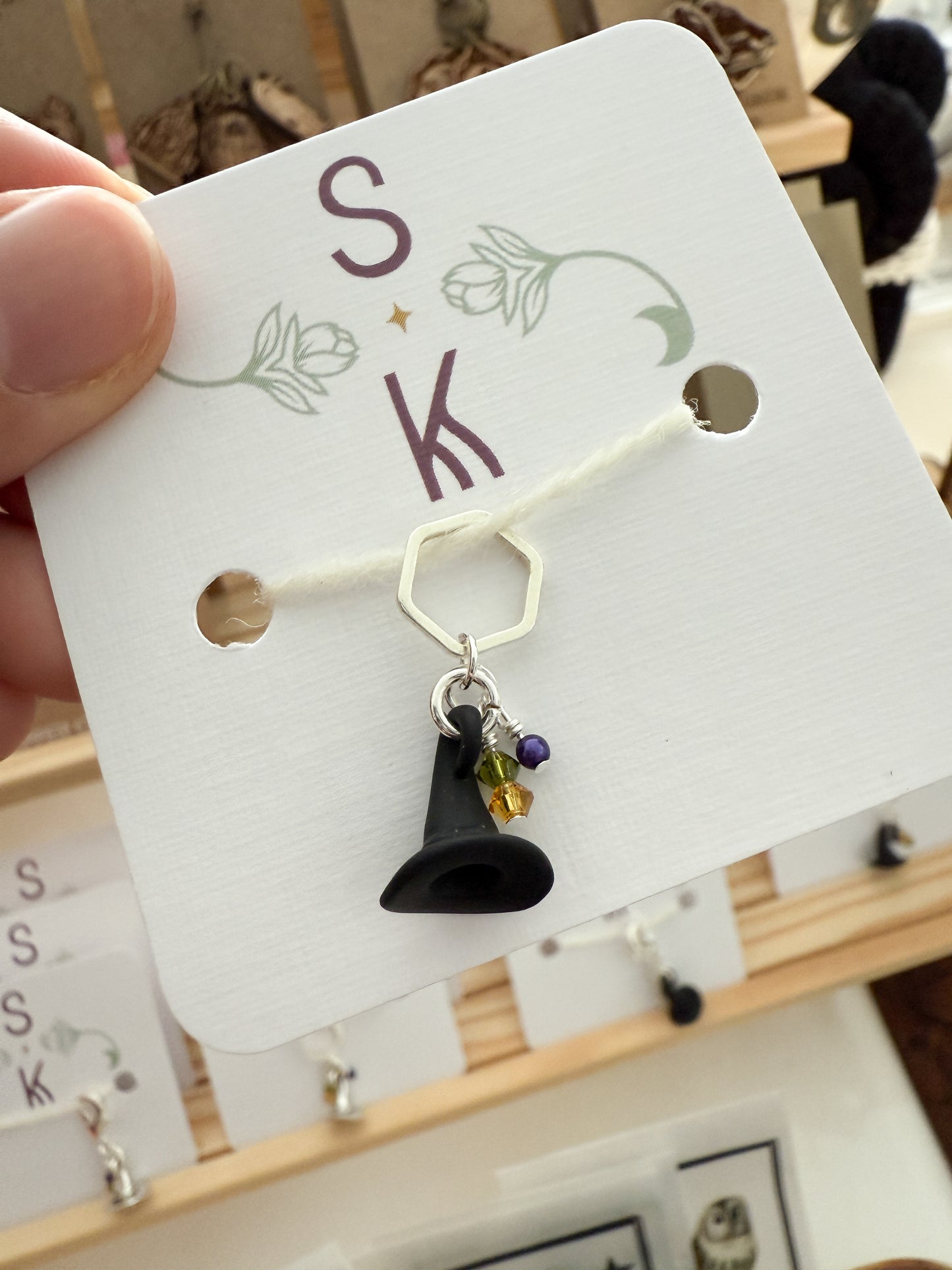 Witch Hat Stitch Markers by Sassafras Knits