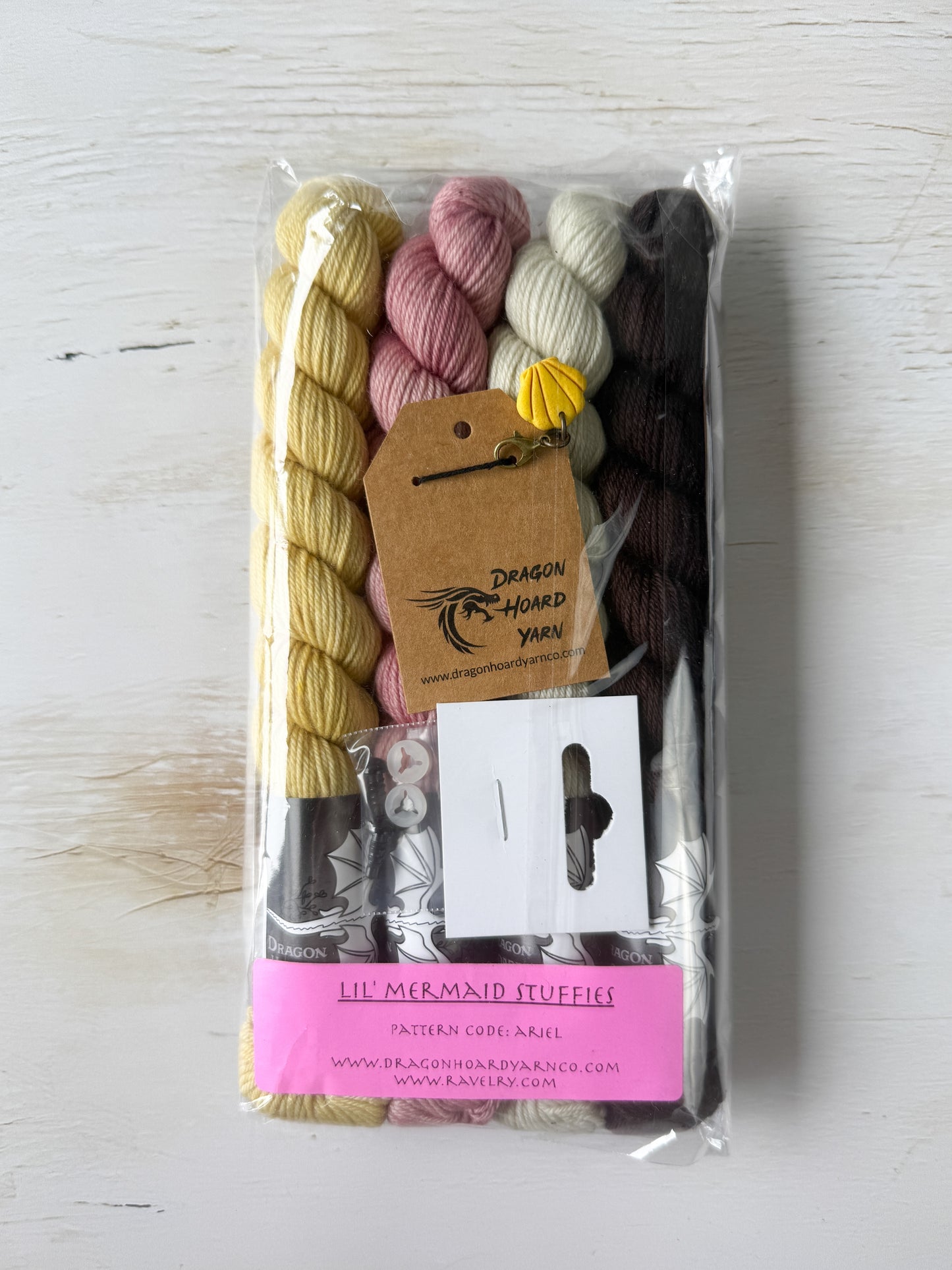 LiL' Mermaid Stuffie Mini Skein Set by Dragon Hoard Yarn