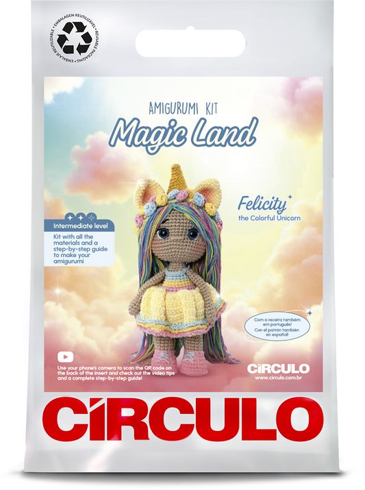 Felicity the Colorful Unicorn amigururmi crochet kit Magic Land