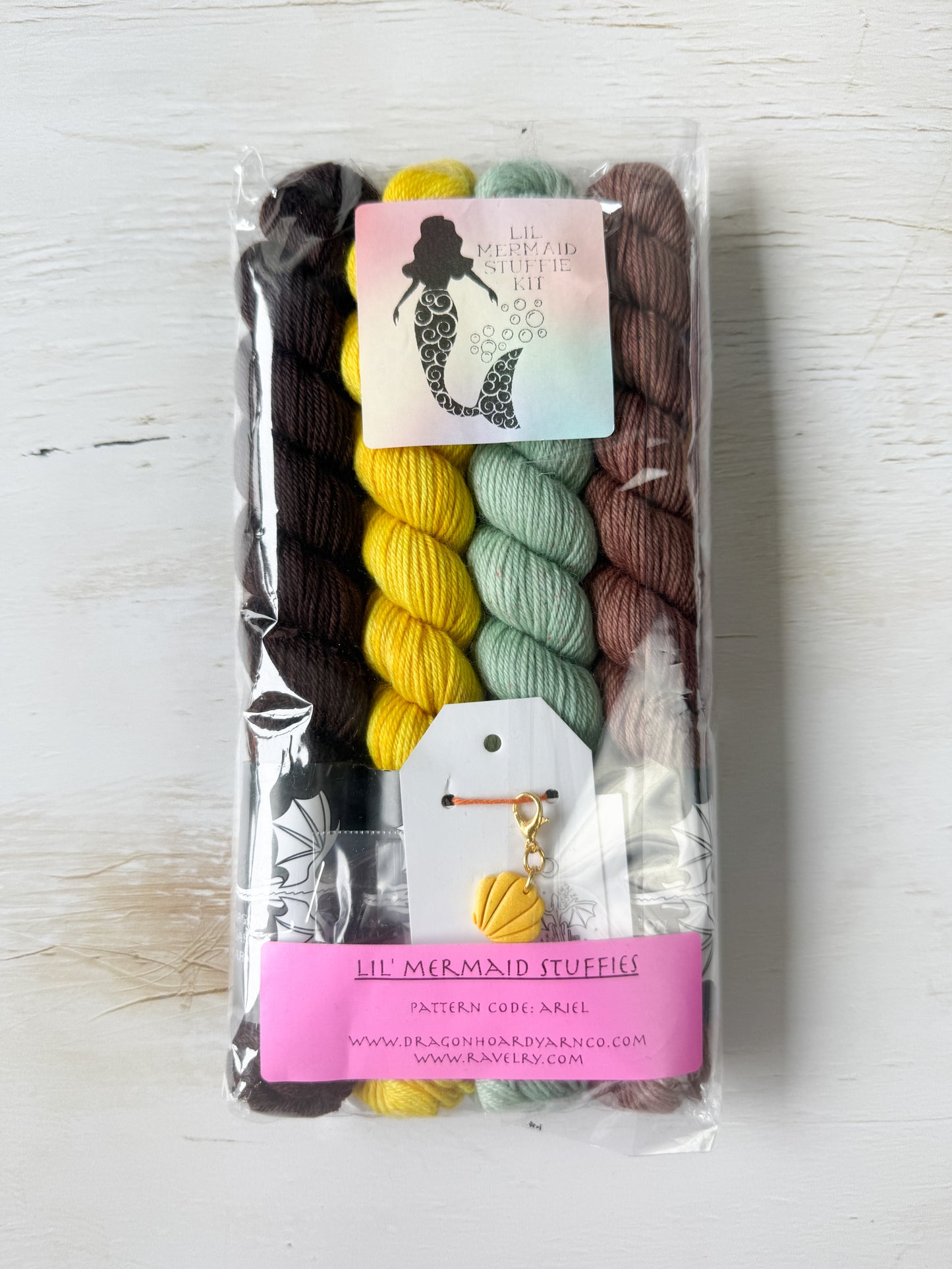 LiL' Mermaid Stuffie Mini Skein Set by Dragon Hoard Yarn