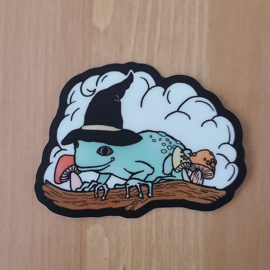 Witch Frog Glow-in-the-Dark Sticker