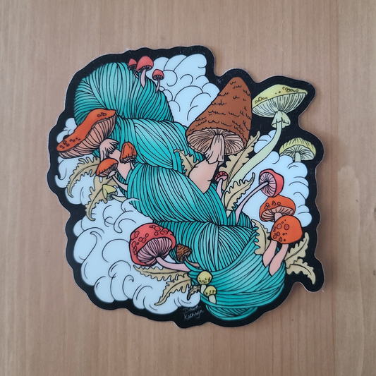 Magical Mushroom Skein Glow-in-the-Dark Sticker