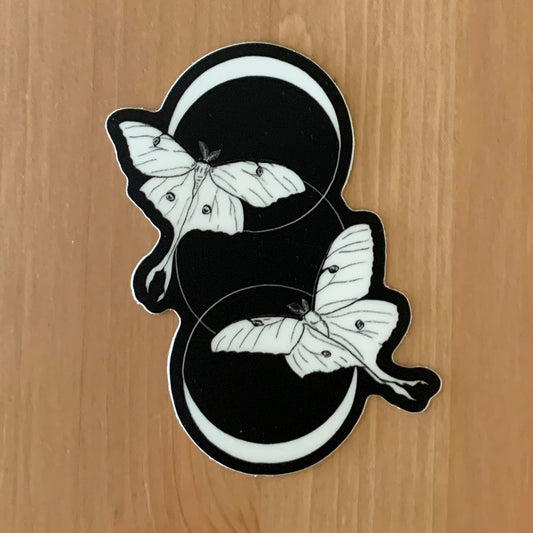 Luna Moth Glow-in-the-Dark Sticker