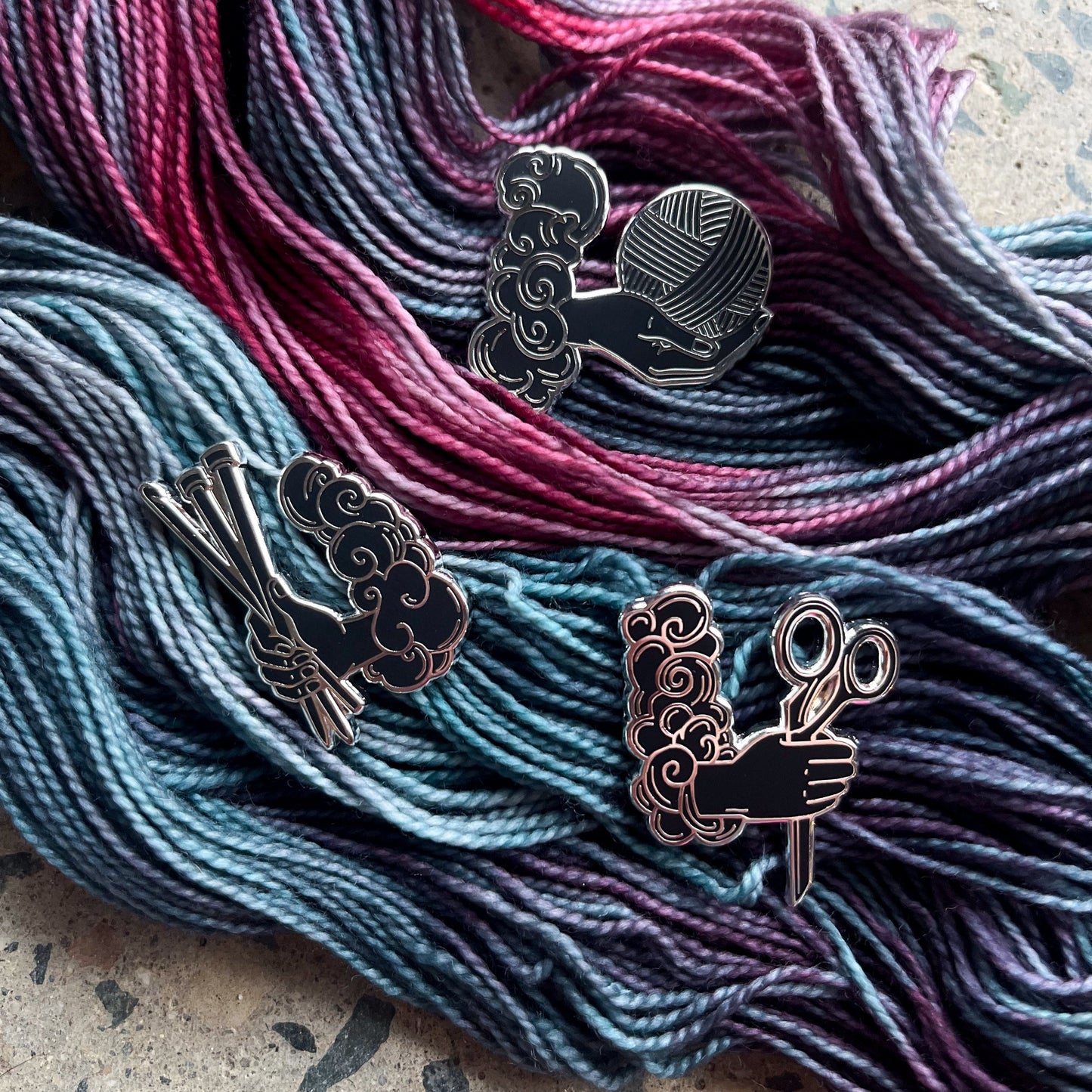 Yarn Tarot Enamel Pins