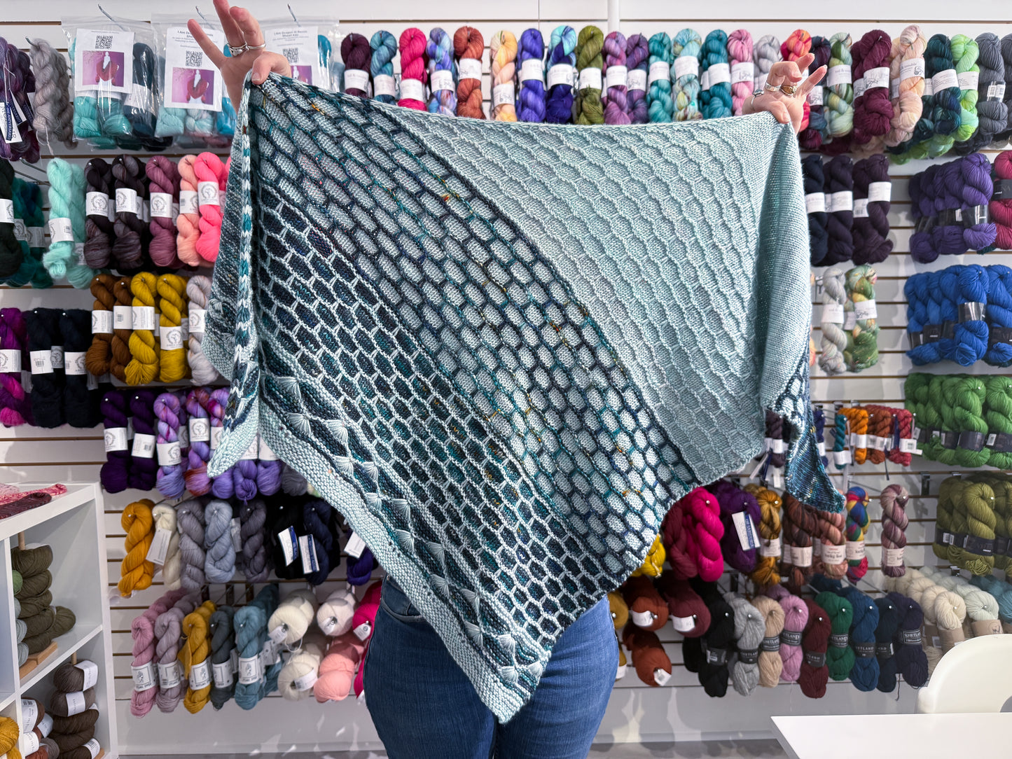 Ocean's Edge Shawl - Knitting Pattern Digital Dowload.