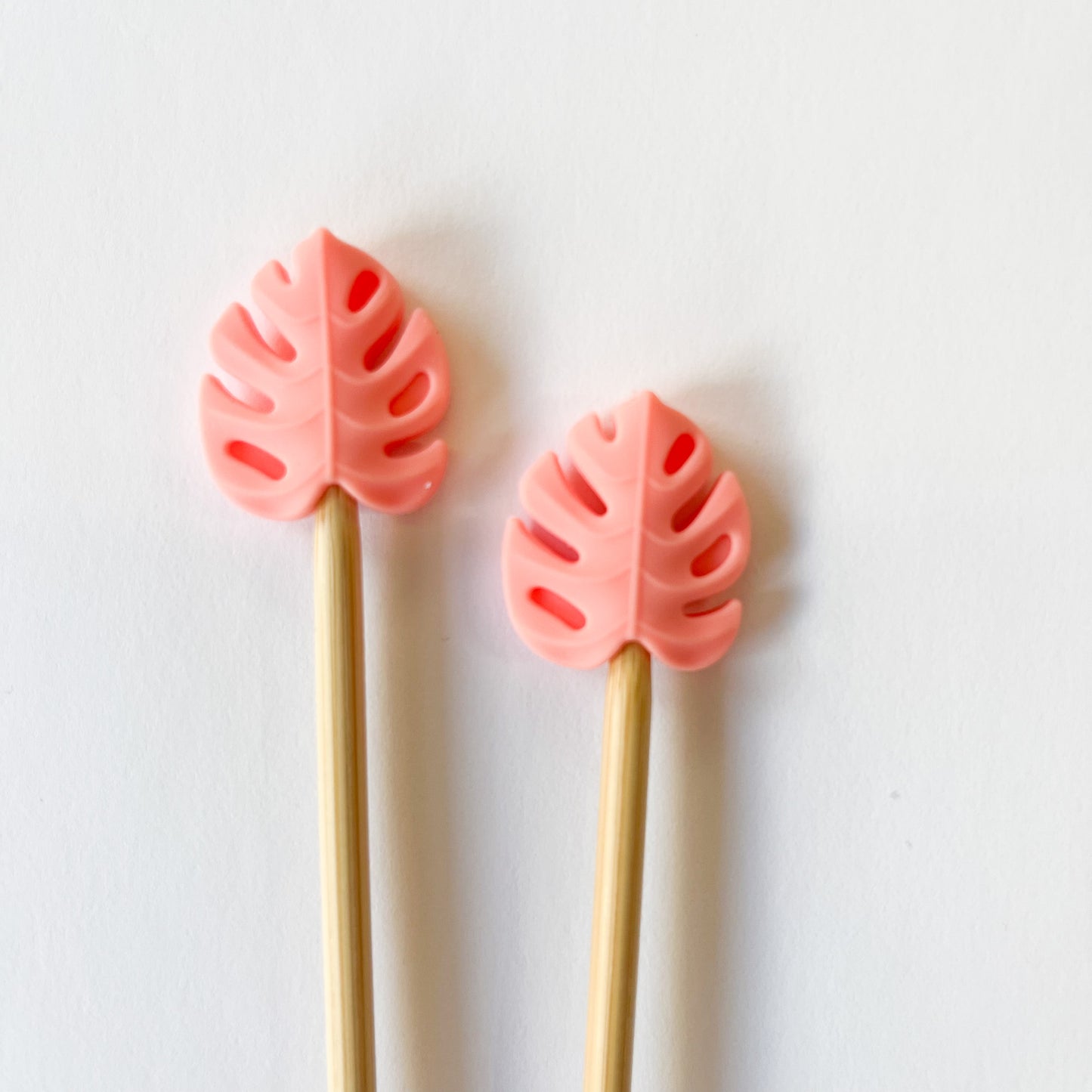 Pink Monstera Leaf | Stitch Stoppers By Toil & Trouble