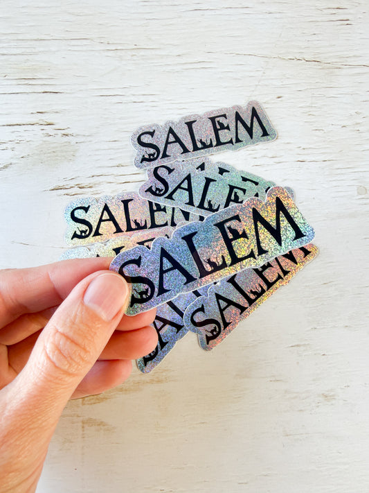 Salem Hand-drawn Glitter Sticker