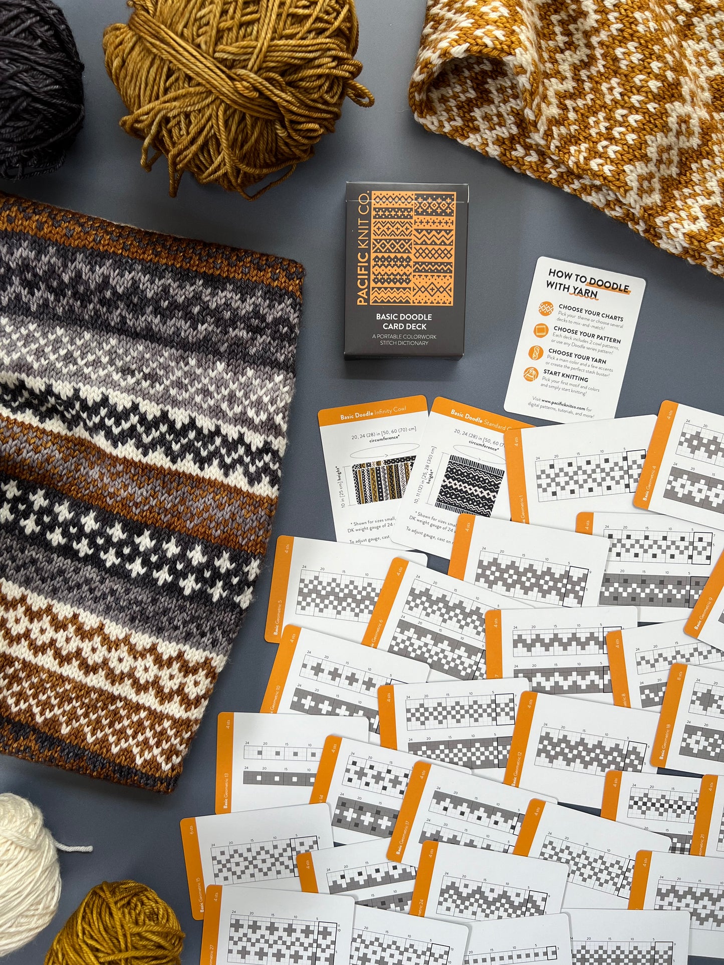 Basic Doodle Core Card Deck - Colorwork Knitting Charts
