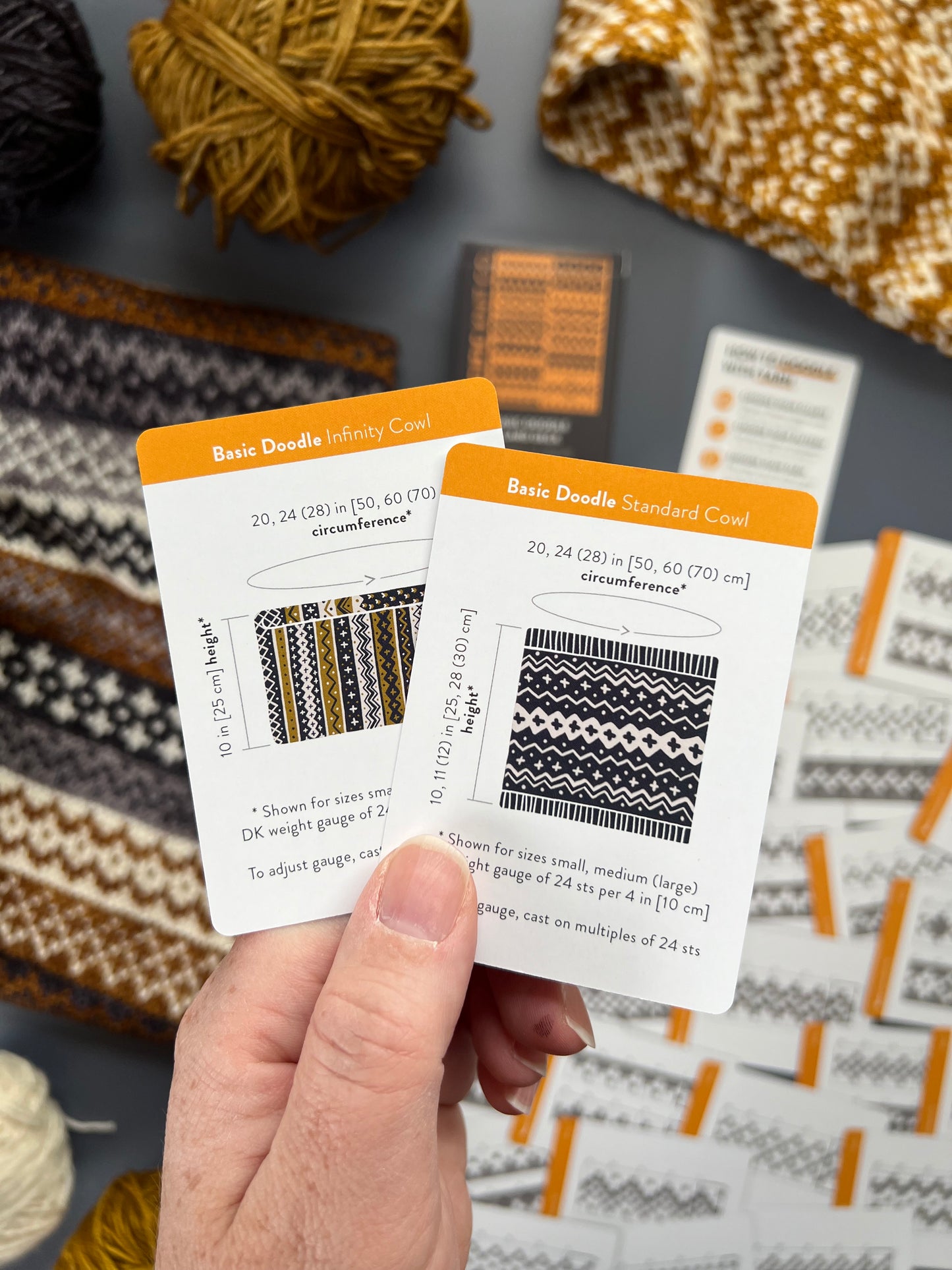 Basic Doodle Core Card Deck - Colorwork Knitting Charts