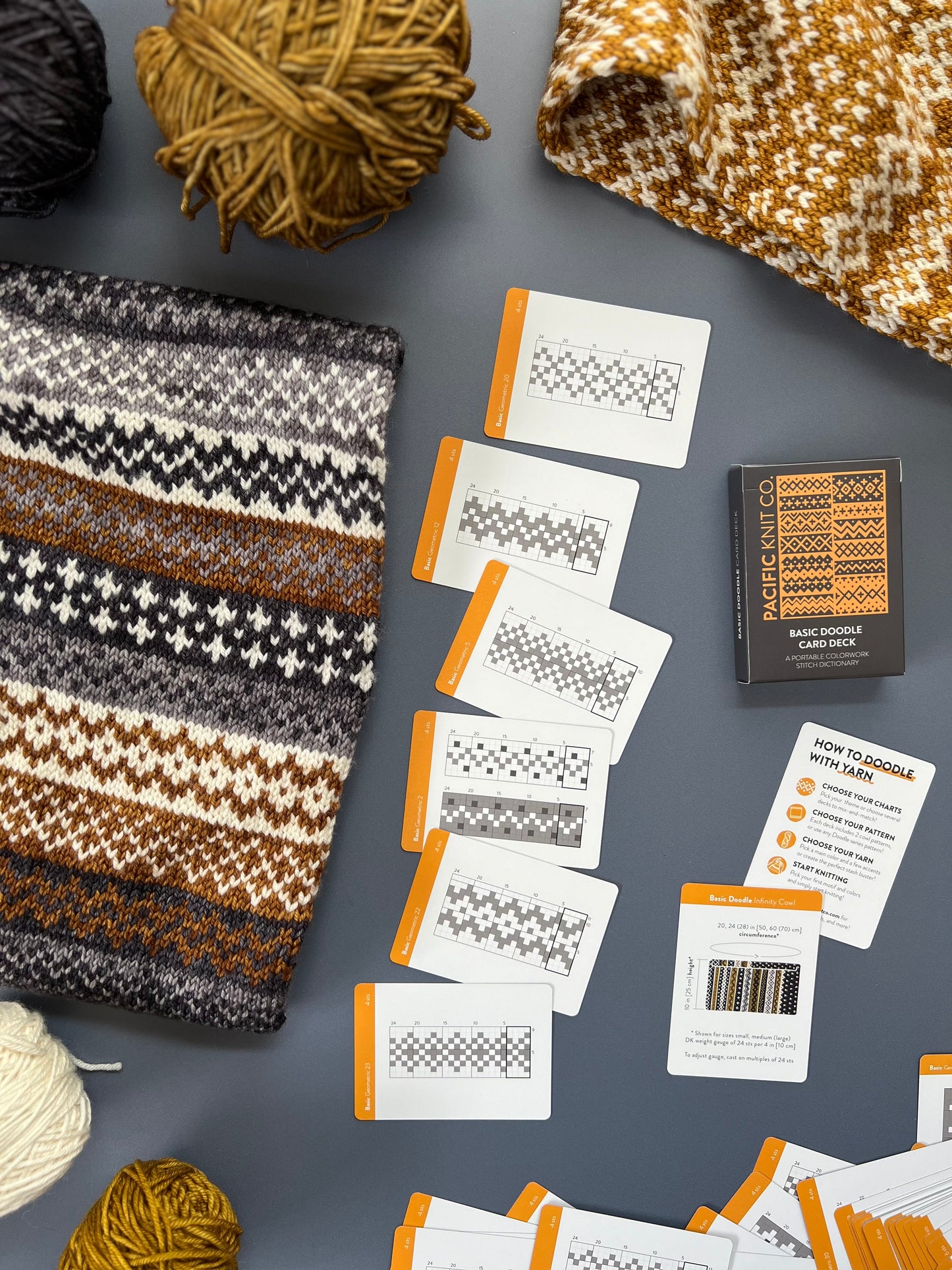 Basic Doodle Core Card Deck - Colorwork Knitting Charts