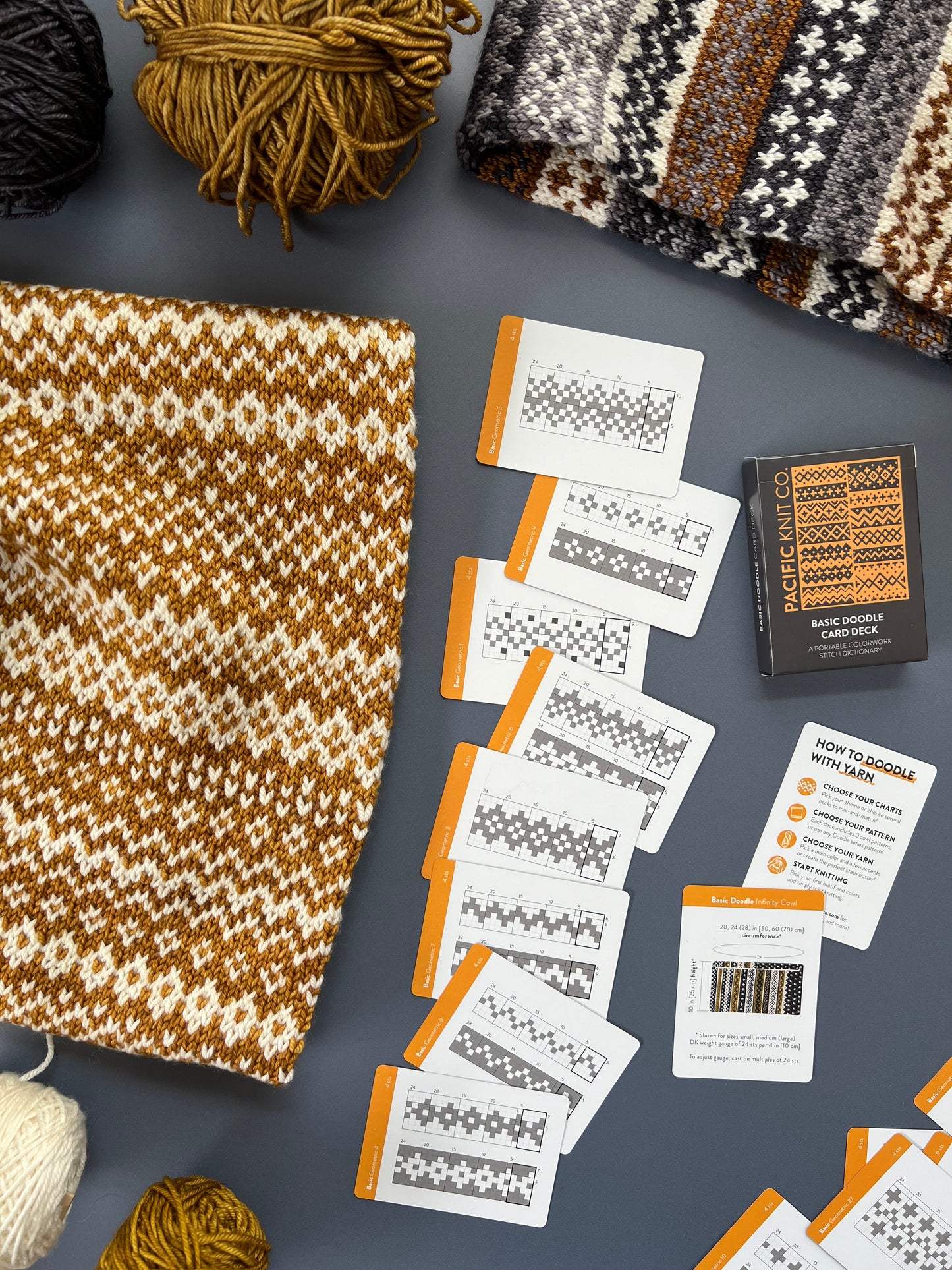 Basic Doodle Core Card Deck - Colorwork Knitting Charts