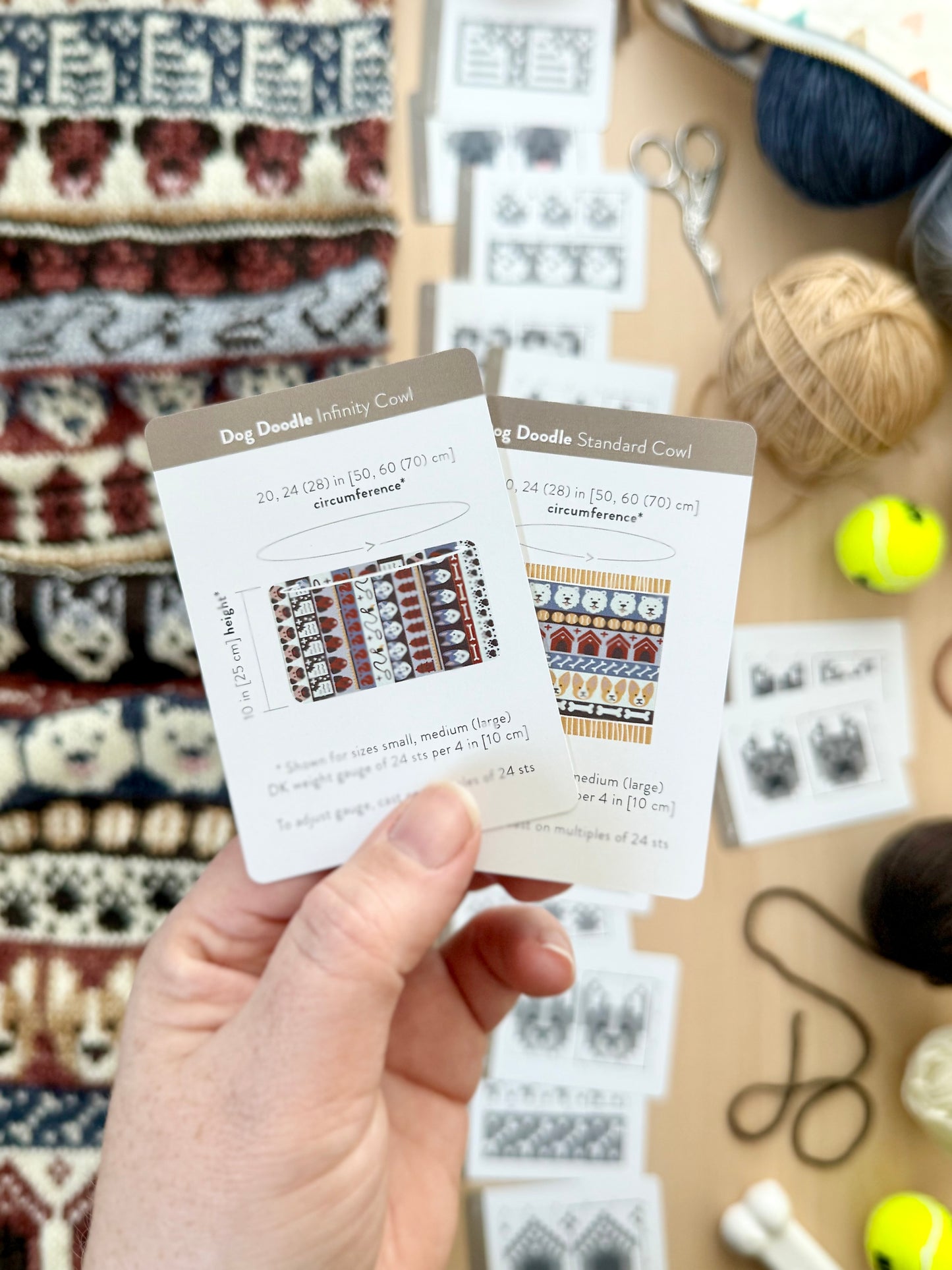Dog Doodle Card Deck Expansion - Colorwork Knitting Charts