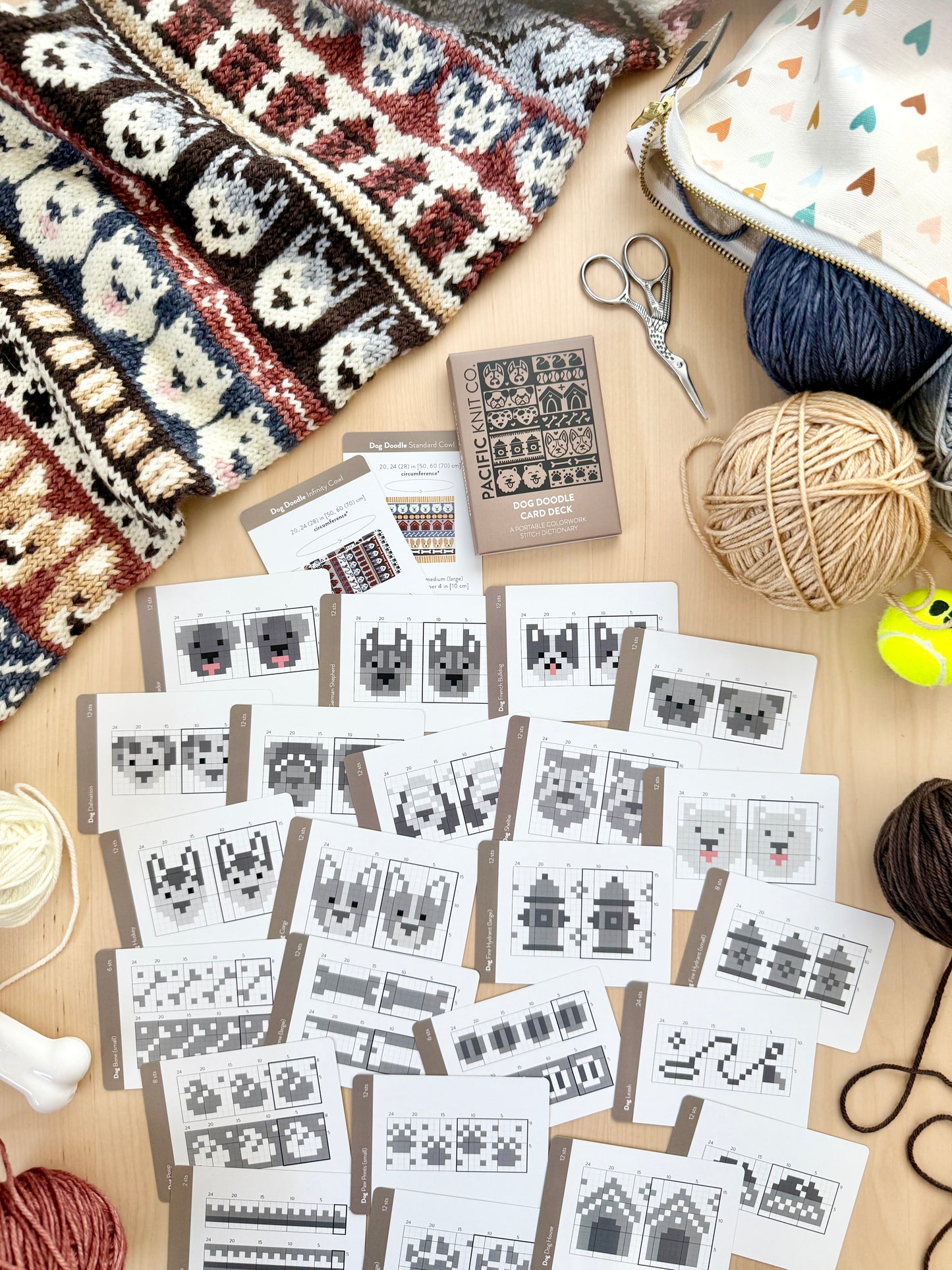 Dog Doodle Card Deck Expansion - Colorwork Knitting Charts