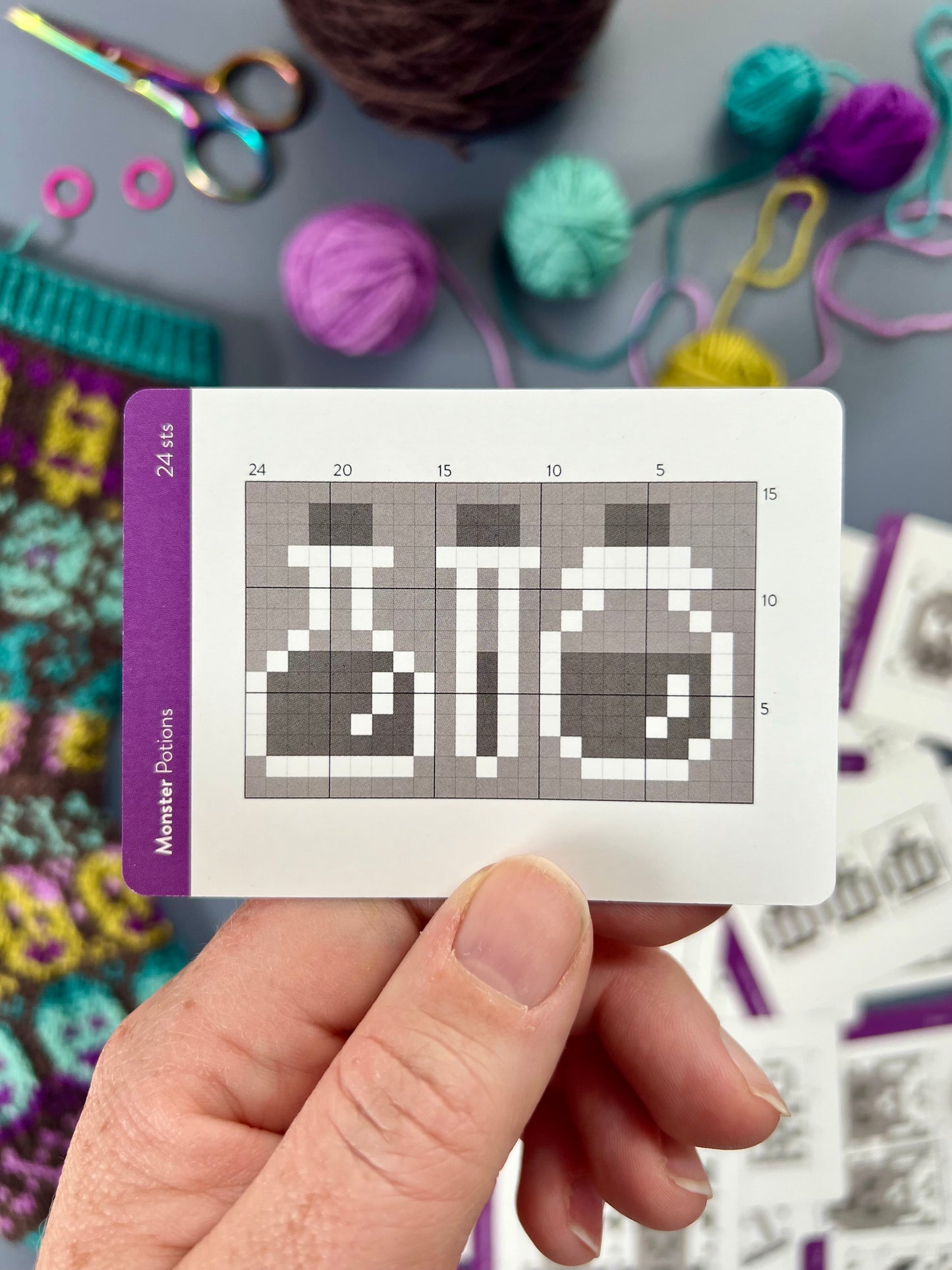 Monster Doodle Card Deck Expansion - Colorwork Knitting Charts