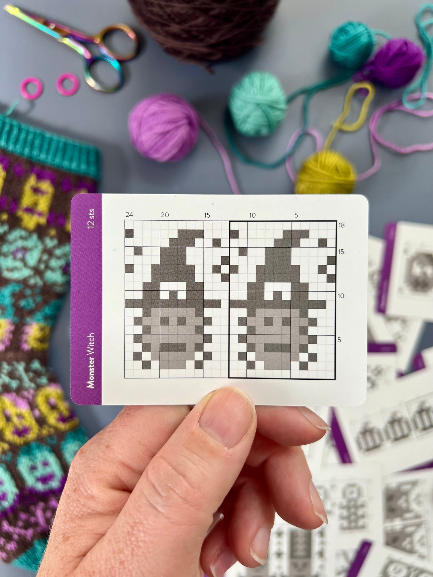 Monster Doodle Card Deck Expansion - Colorwork Knitting Charts