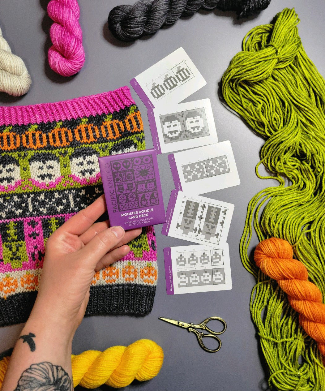 Monster Doodle Card Deck Expansion - Colorwork Knitting Charts