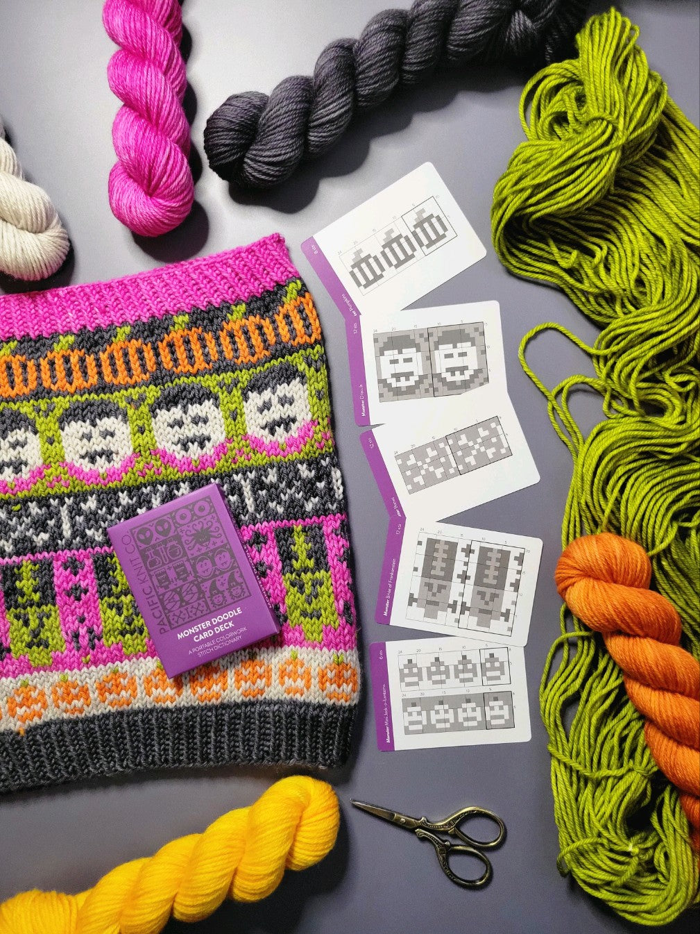 Monster Doodle Card Deck Expansion - Colorwork Knitting Charts