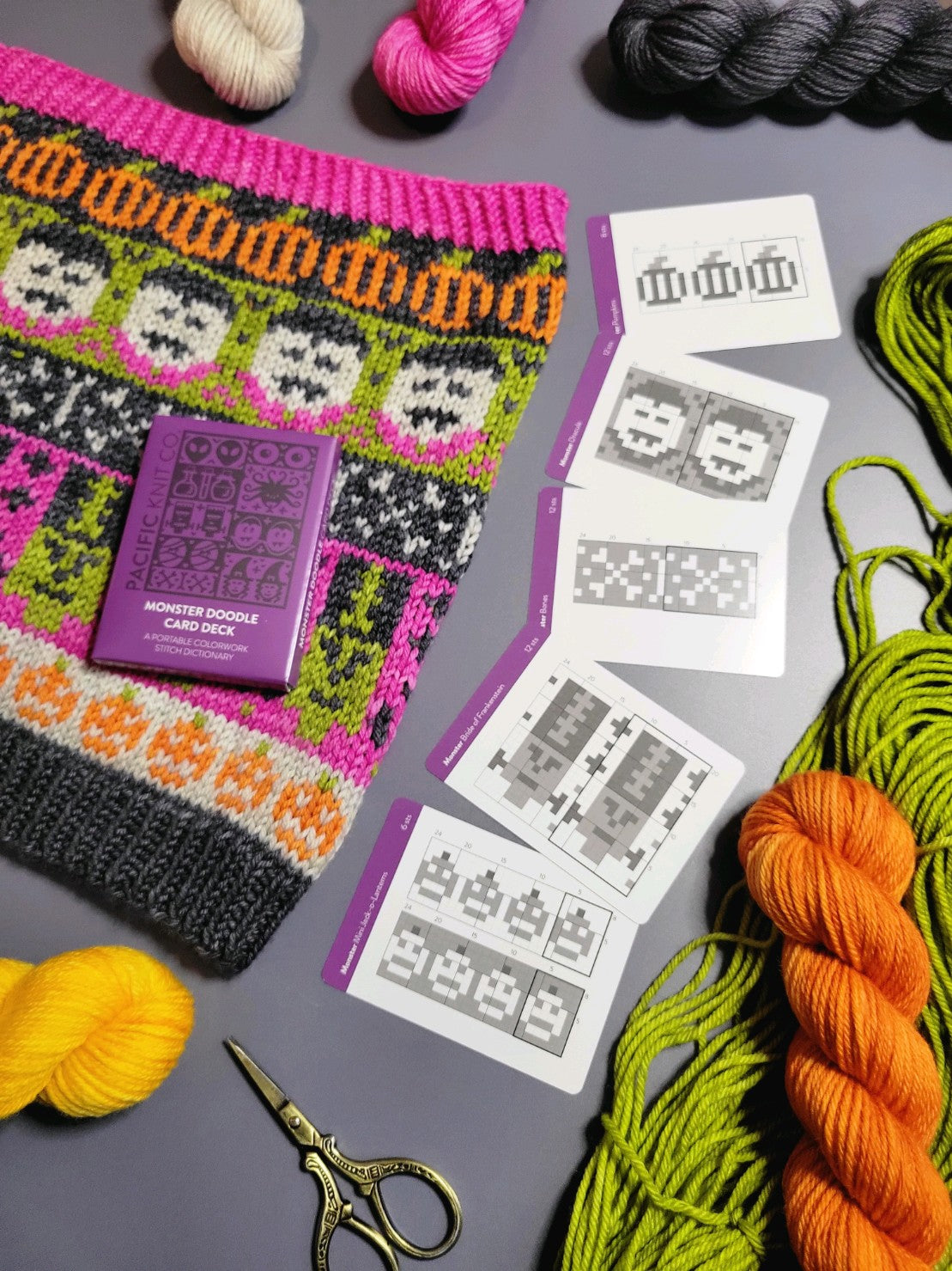 Monster Doodle Card Deck Expansion - Colorwork Knitting Charts