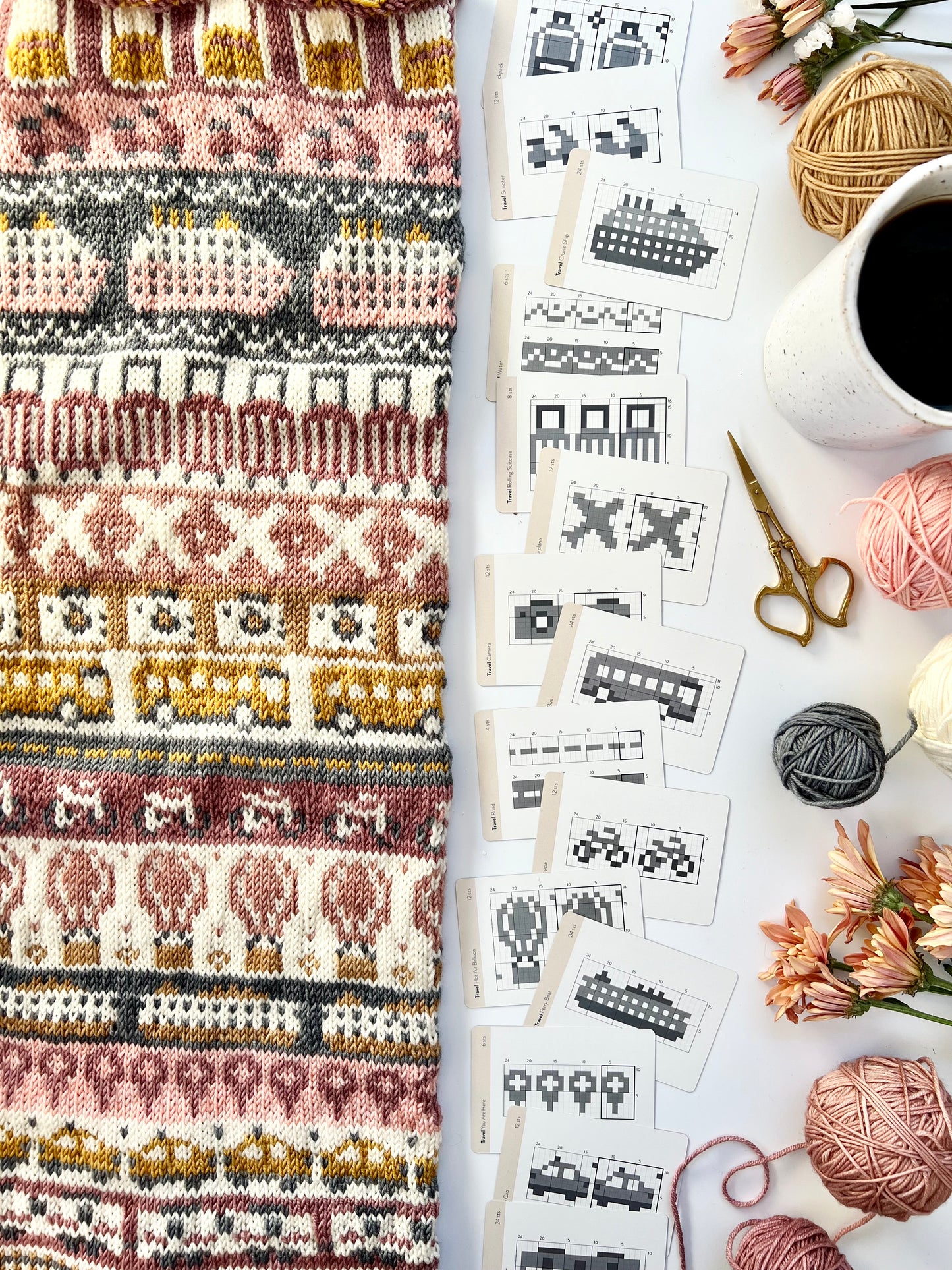 Travel Doodle Card Deck Expansion - Colorwork Knitting Charts