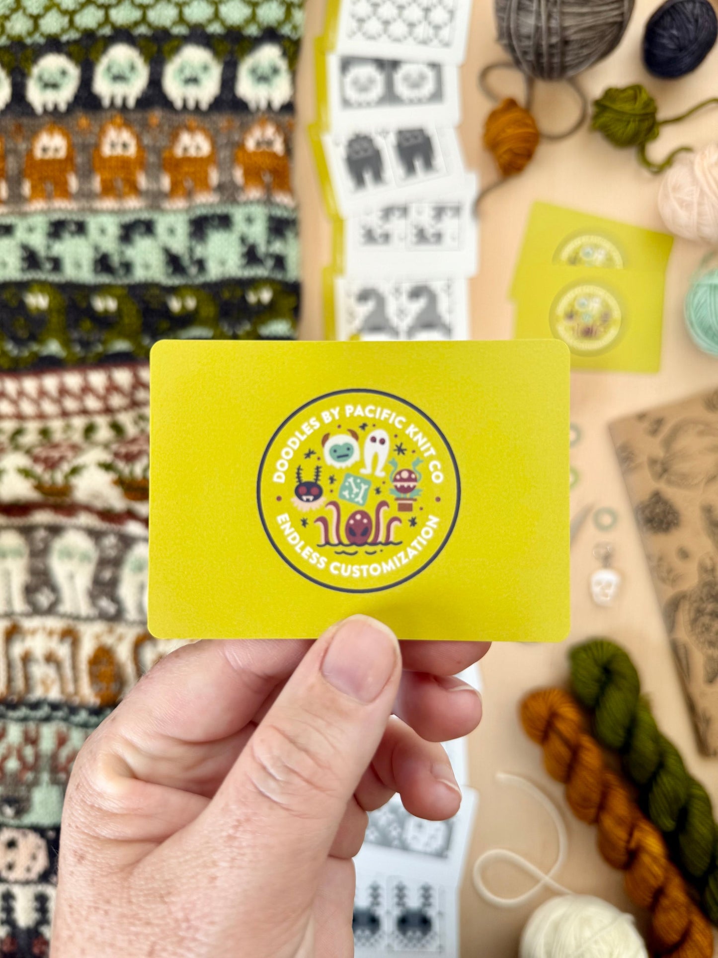 Cryptid Doodle Card Deck Expansion - Colorwork Knitting Charts