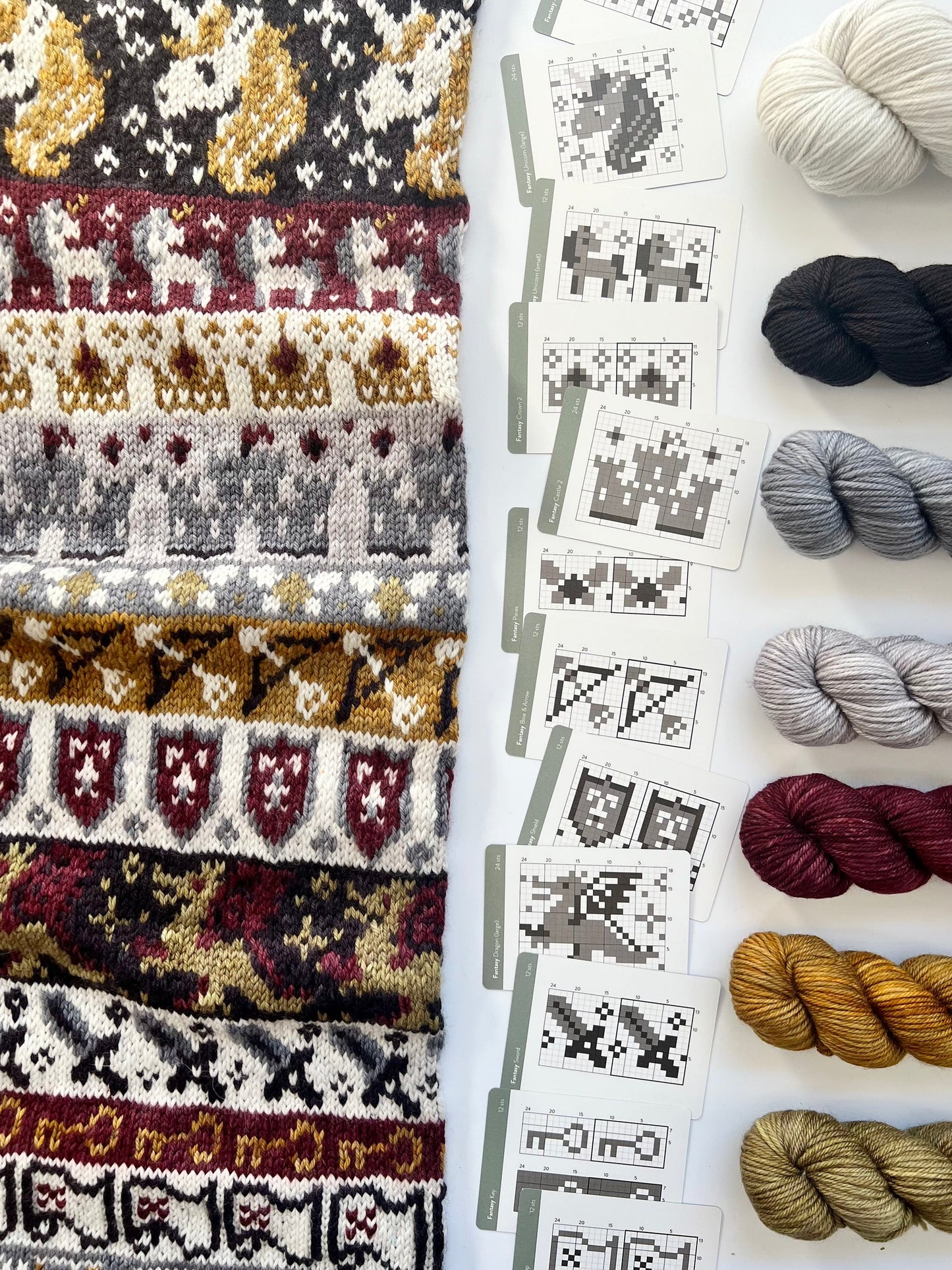 Fantasy Doodle Card Deck Expansion - Colorwork Knitting Charts