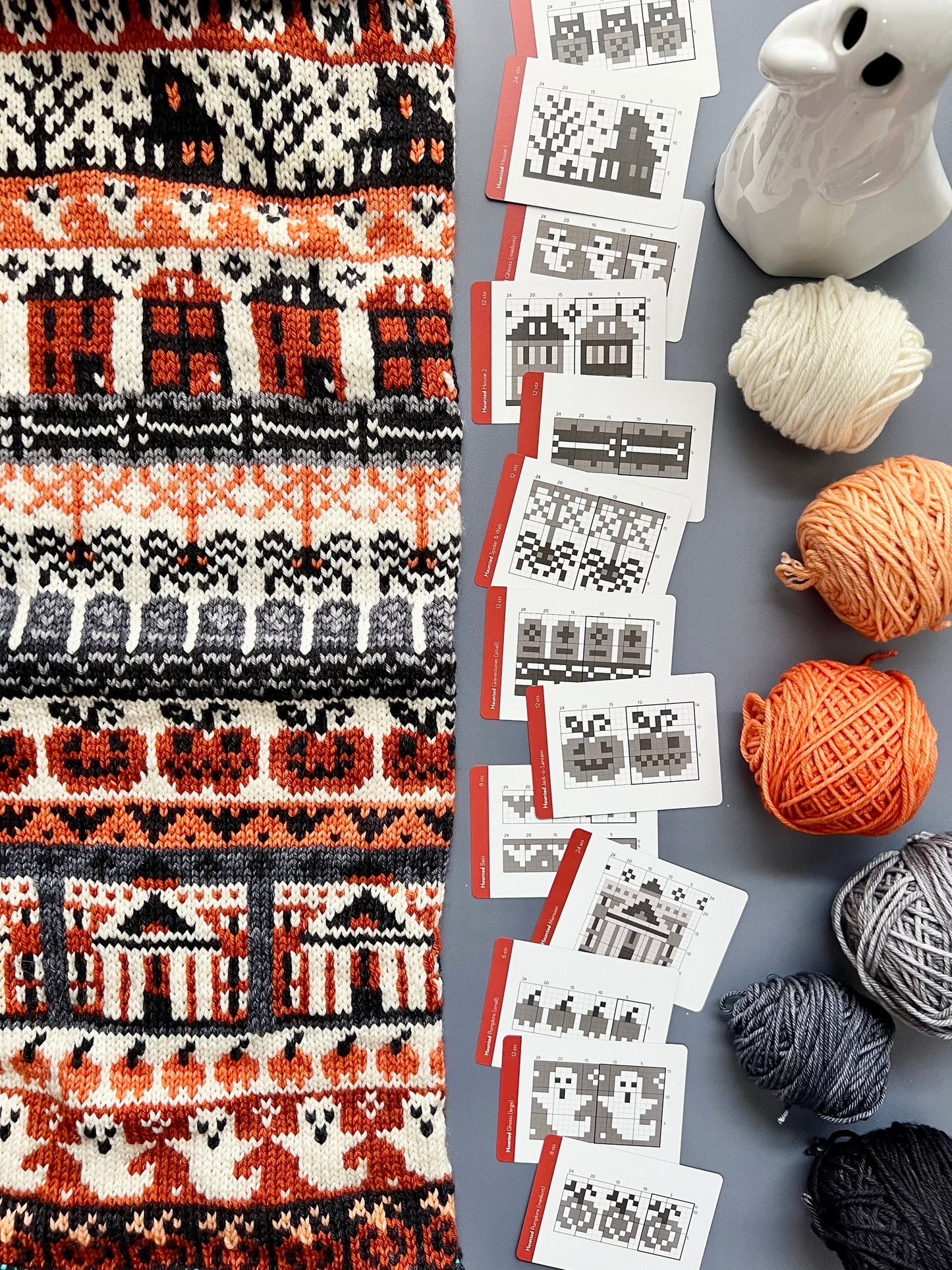 Haunted Doodle Card Deck Expansion - Colorwork Knitting Charts