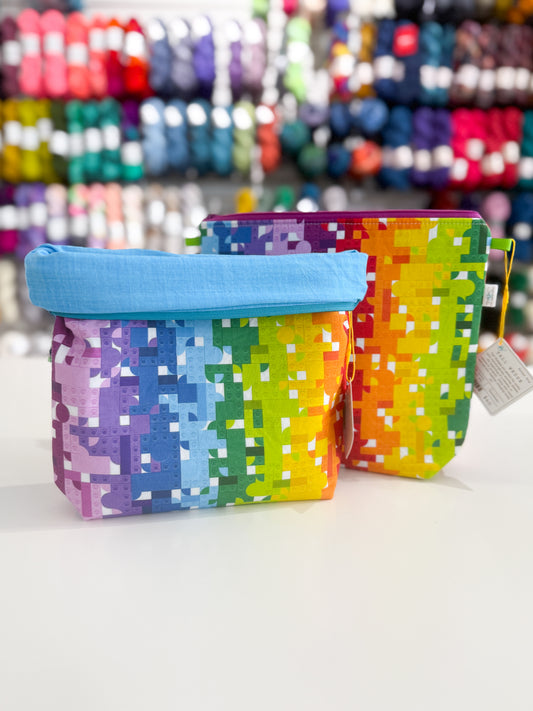 Rainbow Lego Project Bag by JessaLu