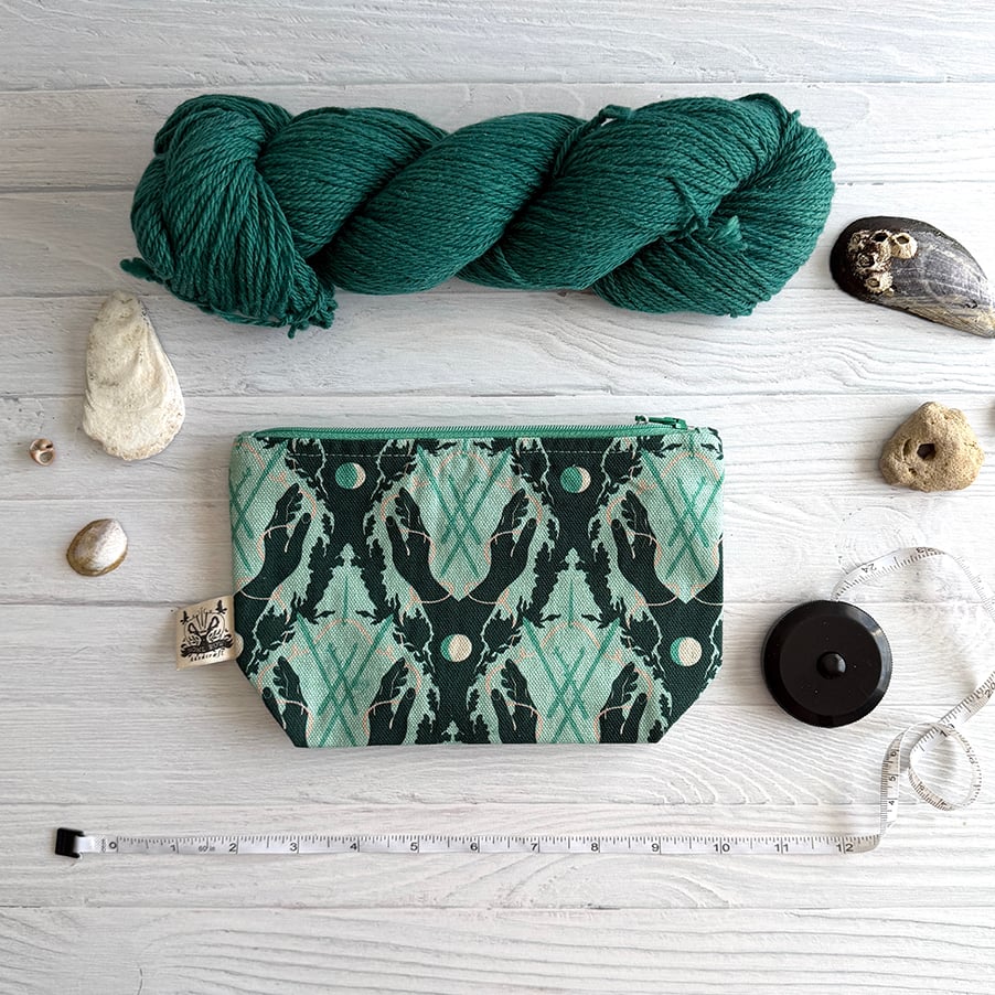 Song of the Sea Notions Zipper Pouch by Home Row Handcraft