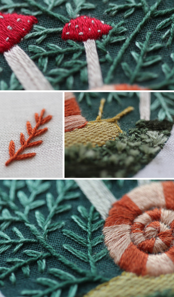 Forest Floor Embroidery Stitch Sampler By Kiriki Press