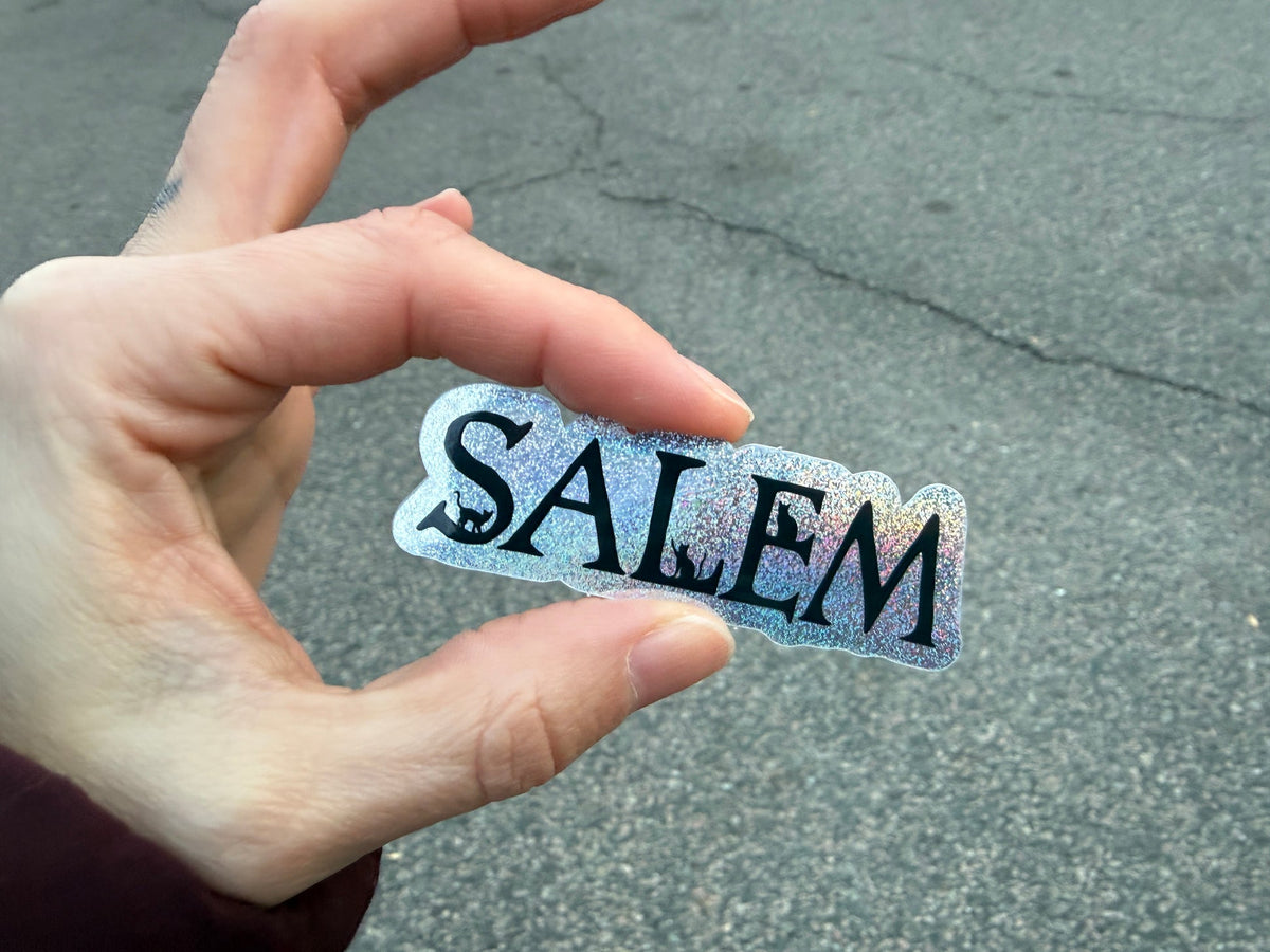 Salem Hand-drawn Glitter Sticker