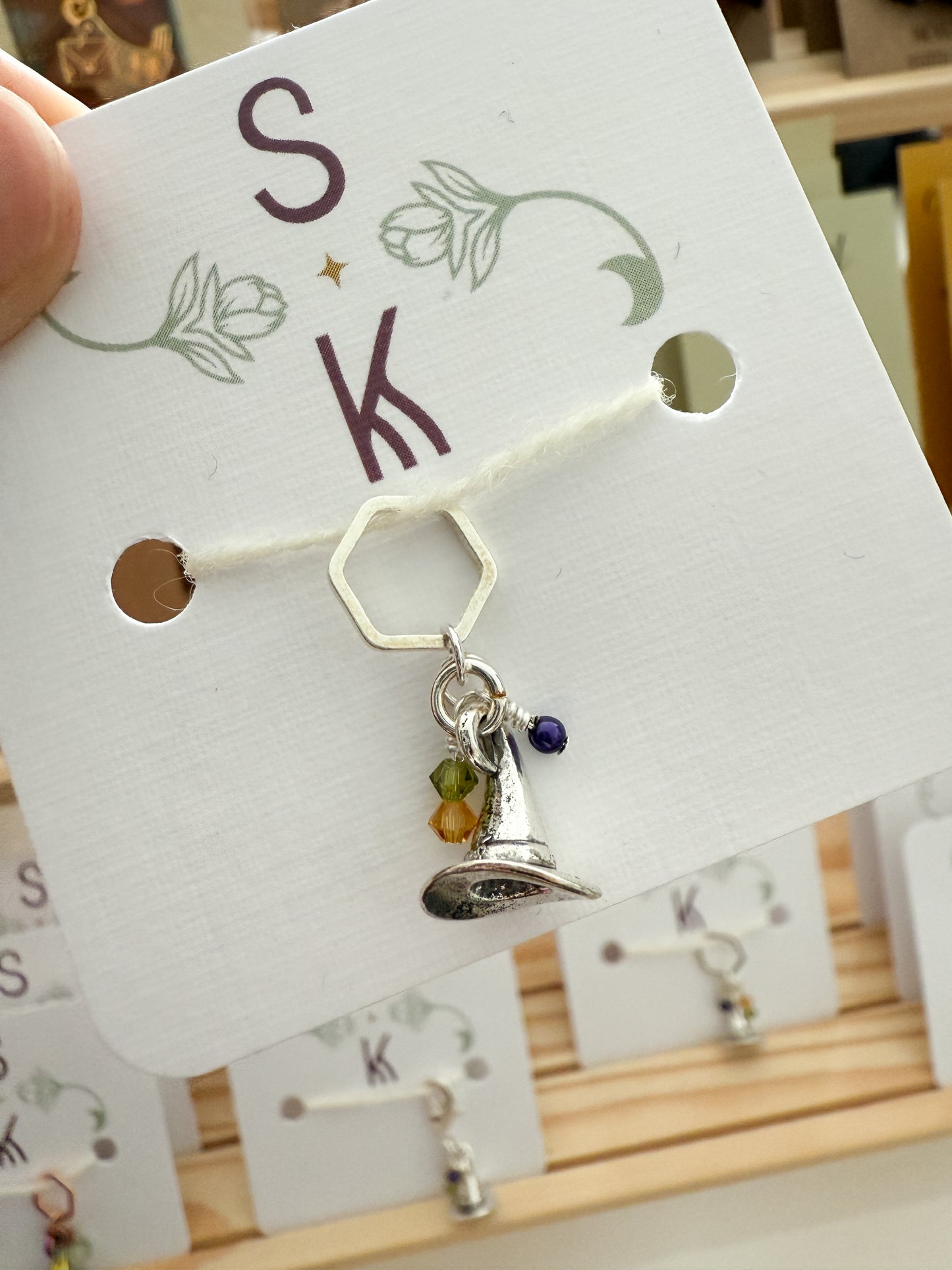 Witch Hat Stitch Markers by Sassafras Knits