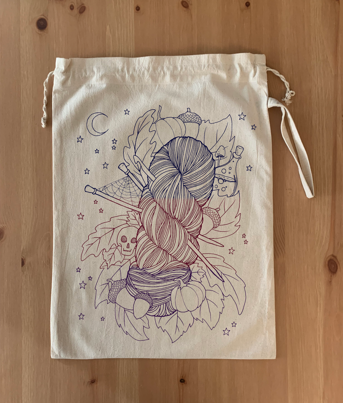 Spooky SkeinProject Bag by Dawn Kathryn Studio