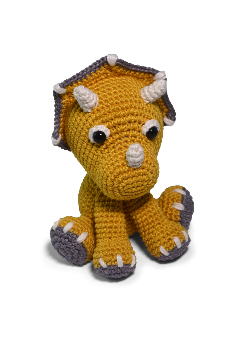 Baby Triceratops Crochet Amigurumi Kit - Baby Dino Collection