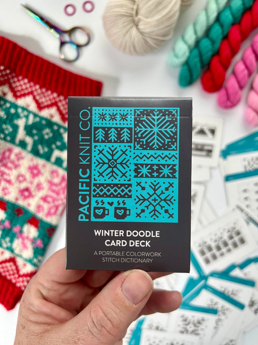 Winter Core Doodle Card Deck - Colorwork Knitting Charts