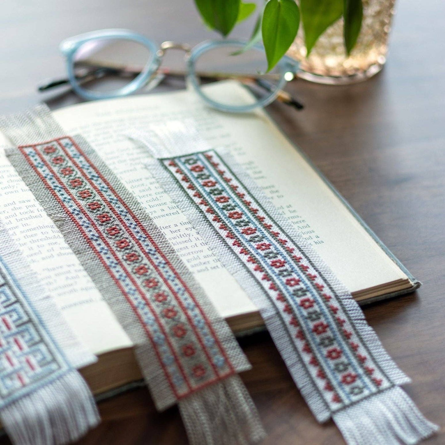 "NEW! Folk Fabric Sampler Linen cross stitch kit