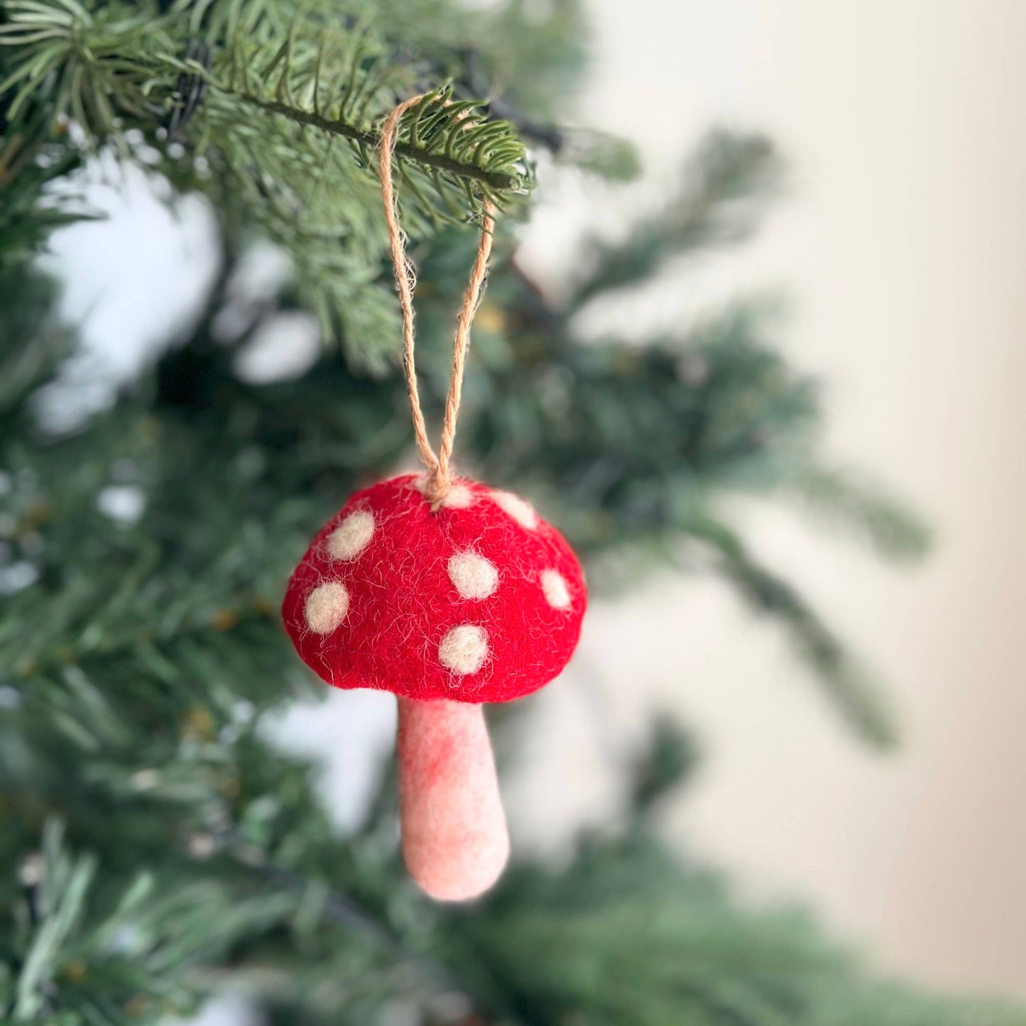 Felt Mushroom Ornament: Ornament