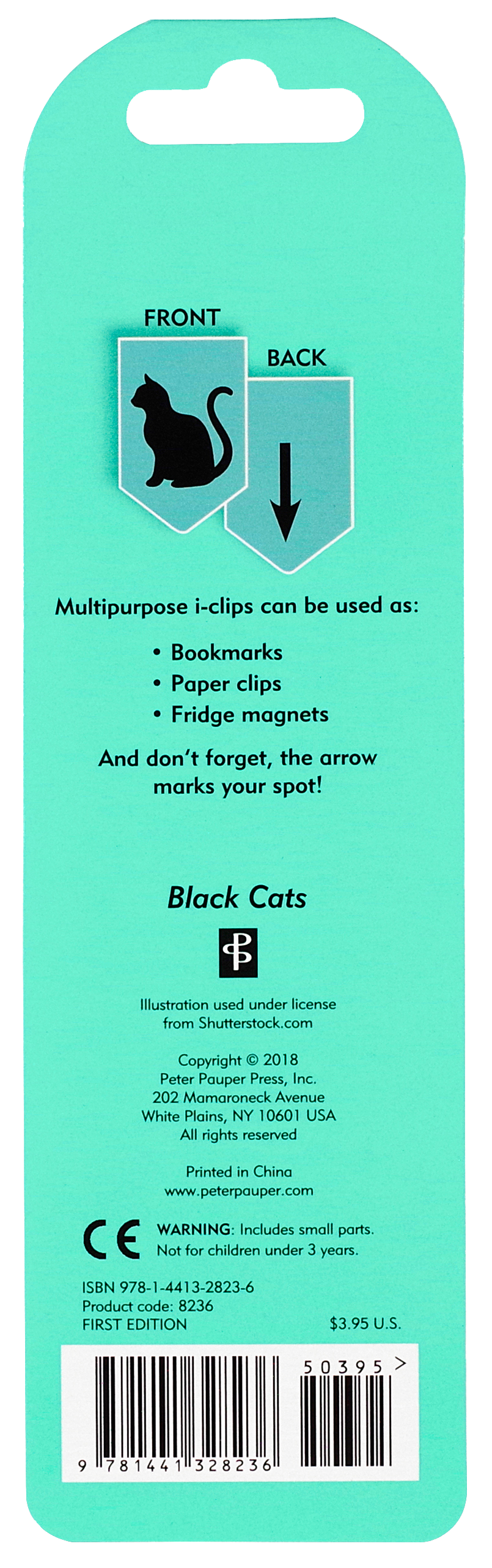 Black Cats i-clips Magnetic Page Markers