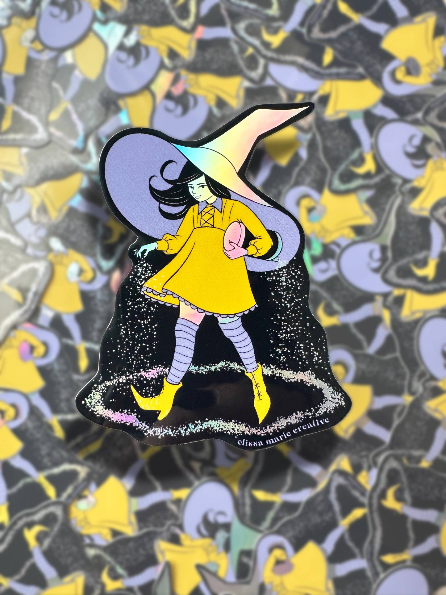 Salty Witch Holo Sticker | witchcraft | magic circle | salt