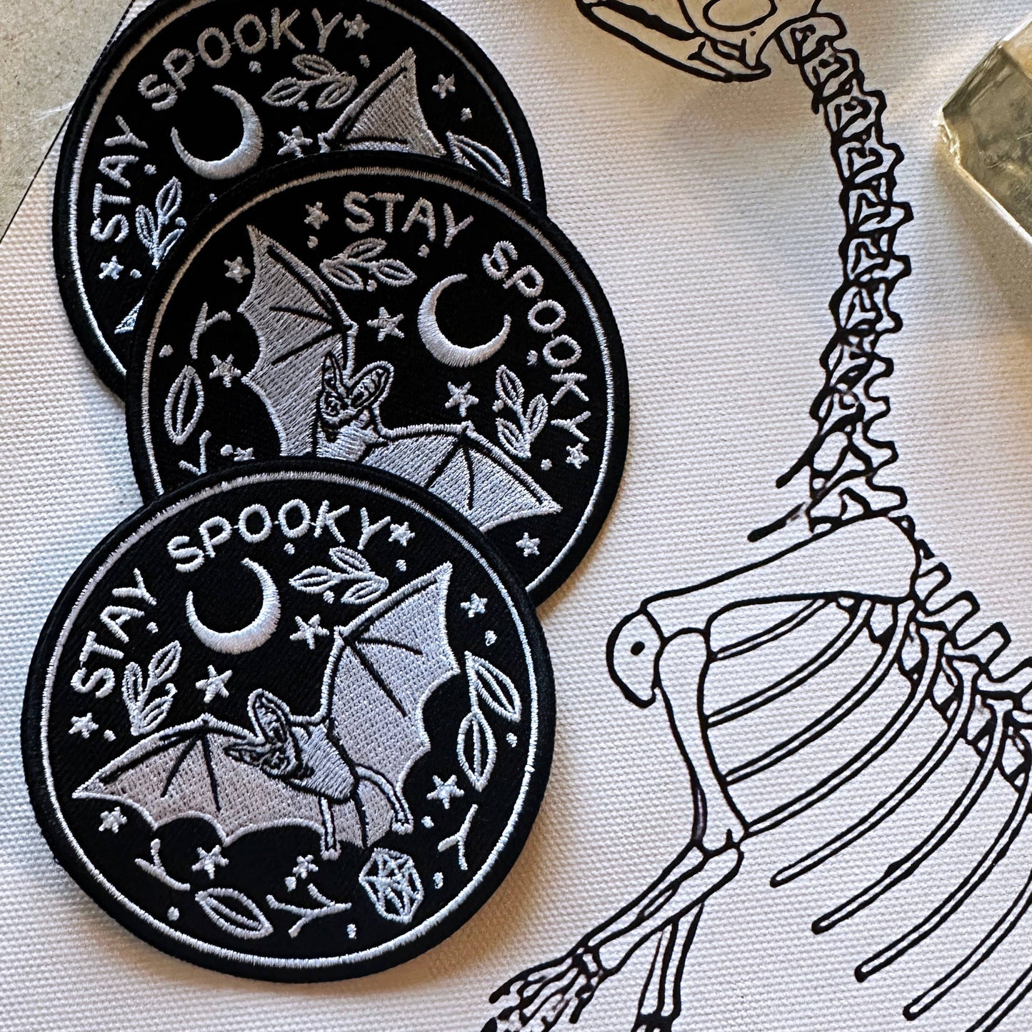 Stay Spooky Iron-On Halloween Bat Patch
