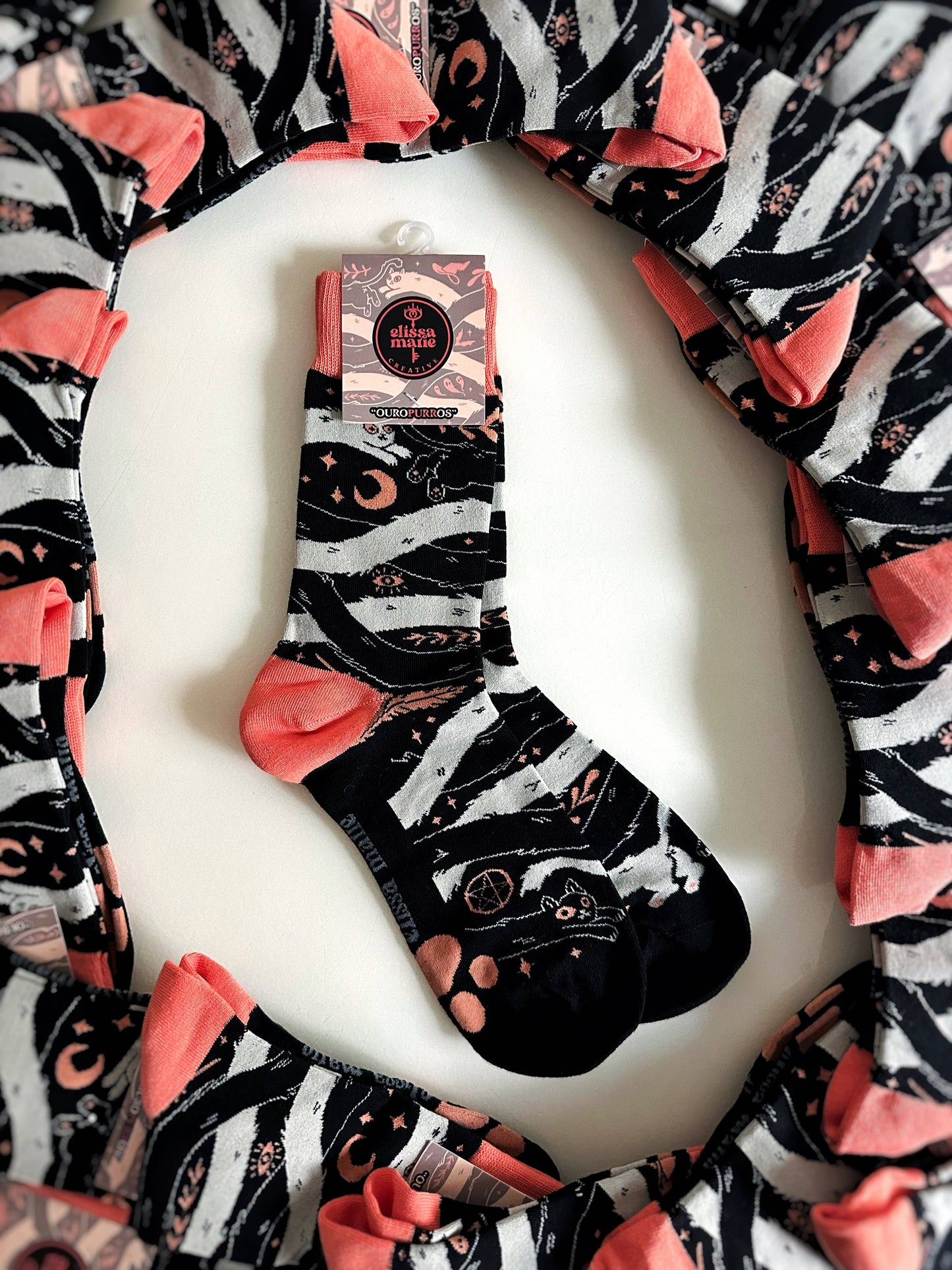OuroPURRos Socks | cats | witchy | occult | ouroboros