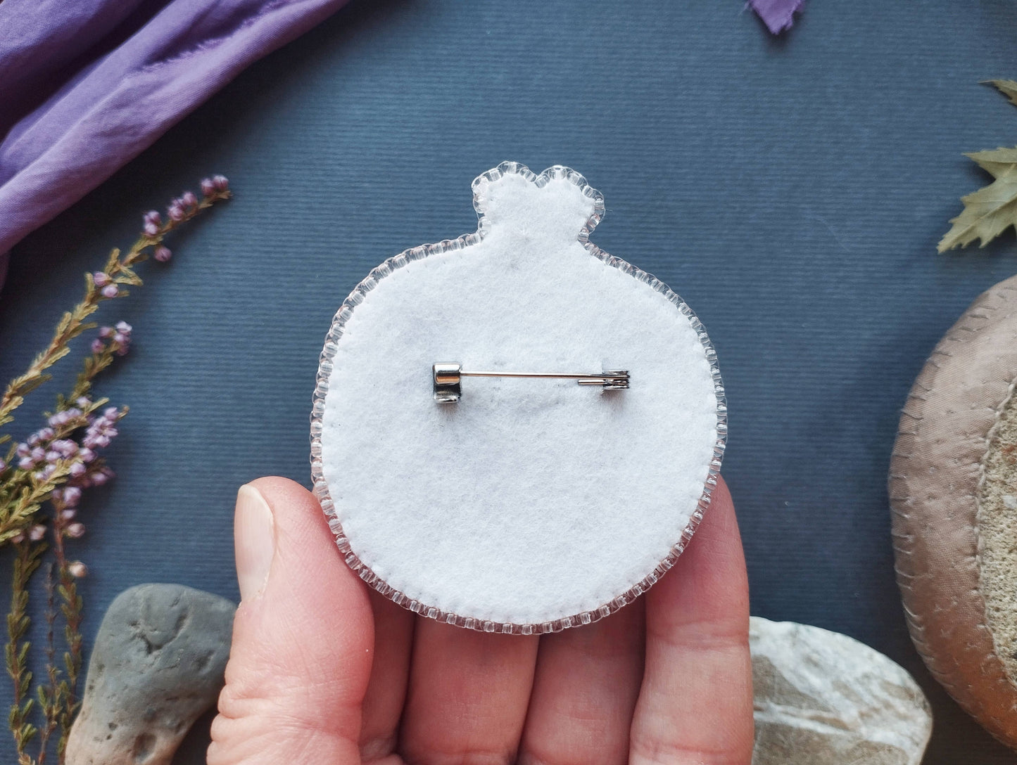 Pomegranate Brooch Kit: DIY Seed Bead Embroidery