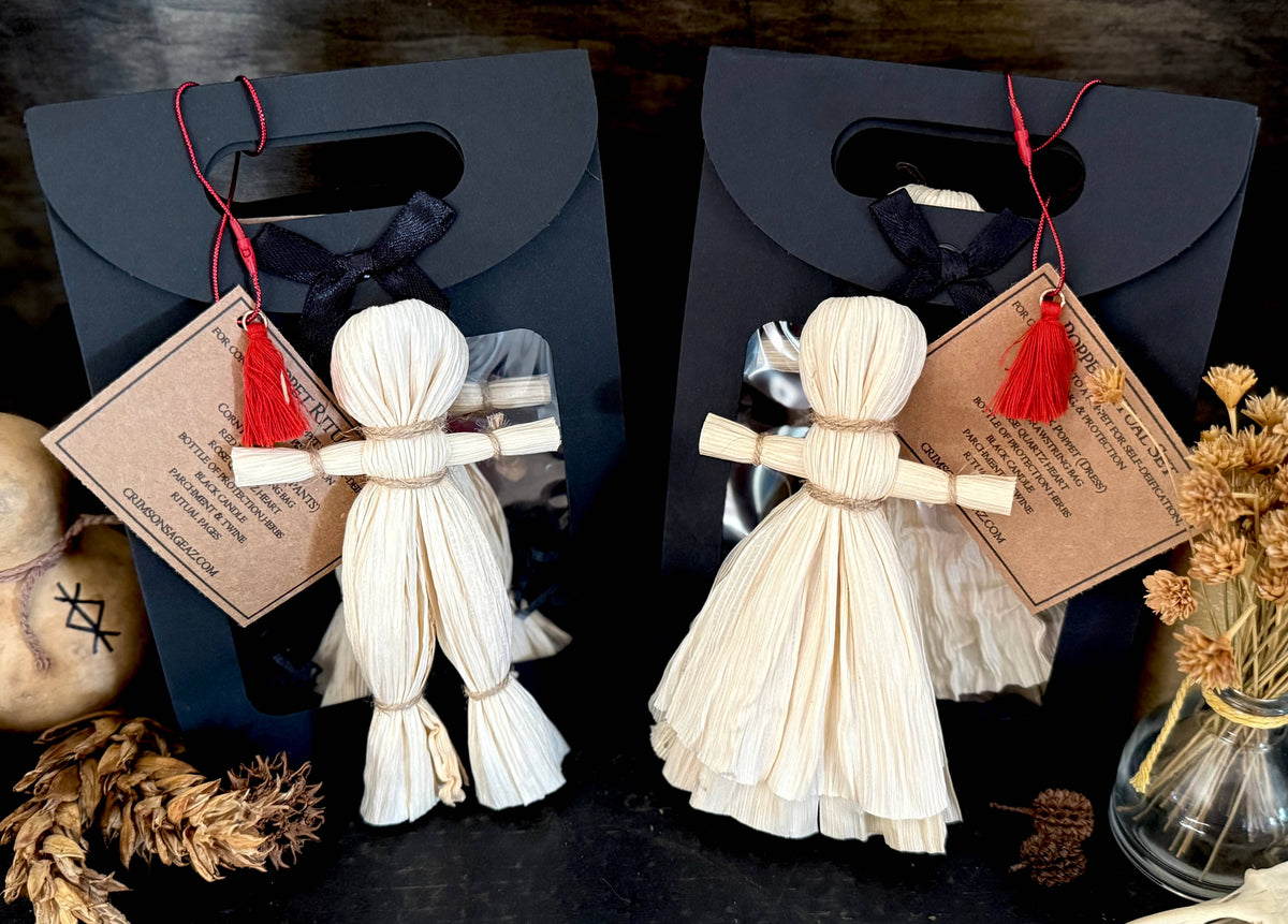 Poppet Ritual Set / Corn Husk Folk Doll Kit