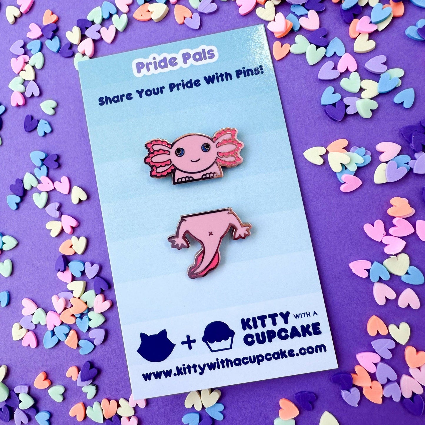 Axolotl Pride Pal Enamel Pin Set