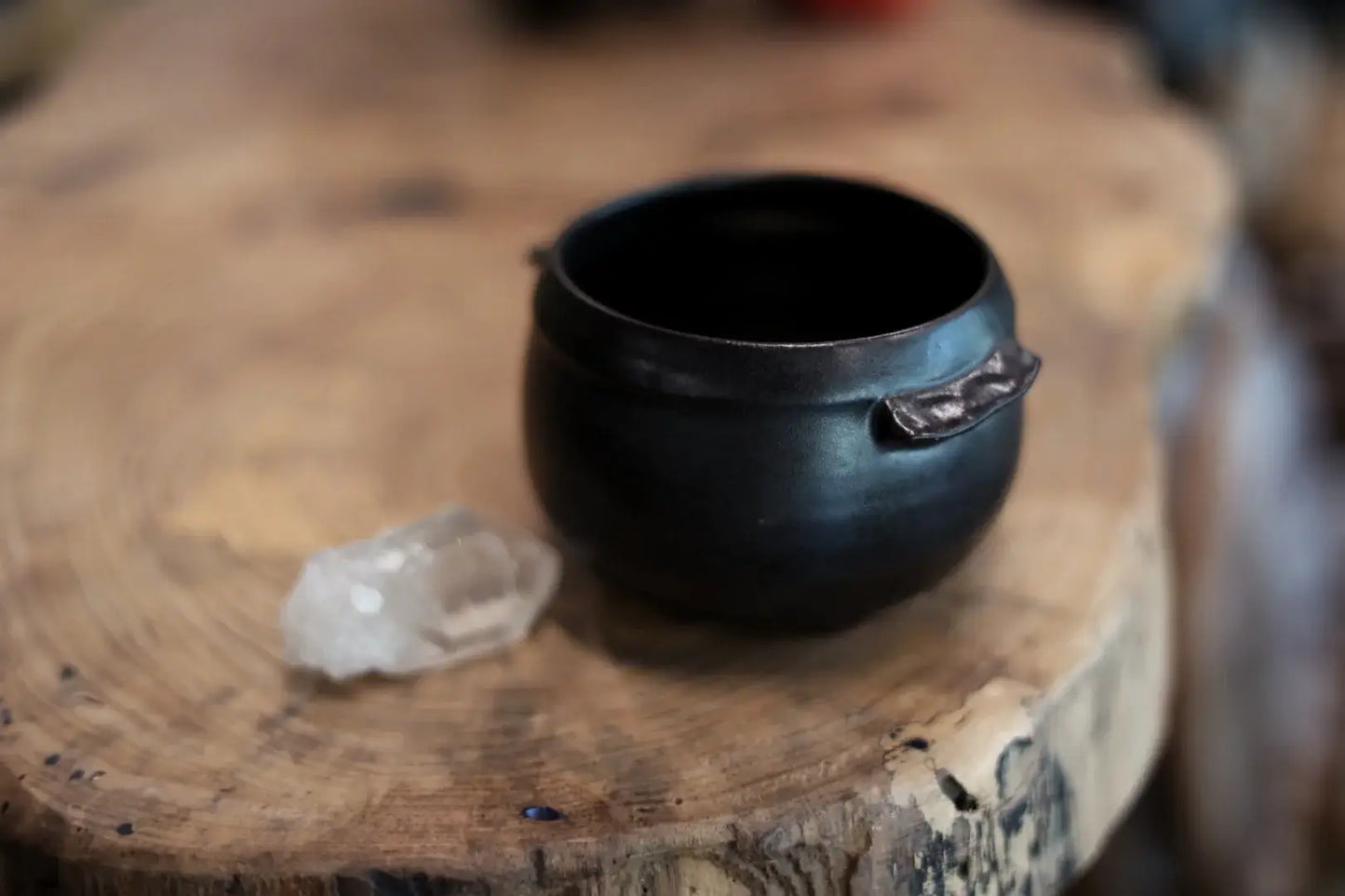 Black Cauldron Bowl | Handmade for Halloween 