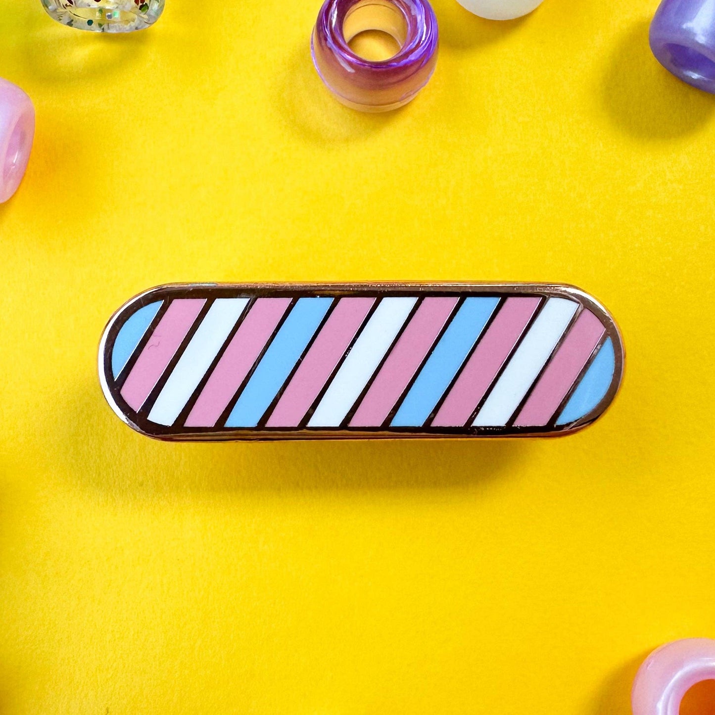 Transgender Pride Plaque Enamel Pin