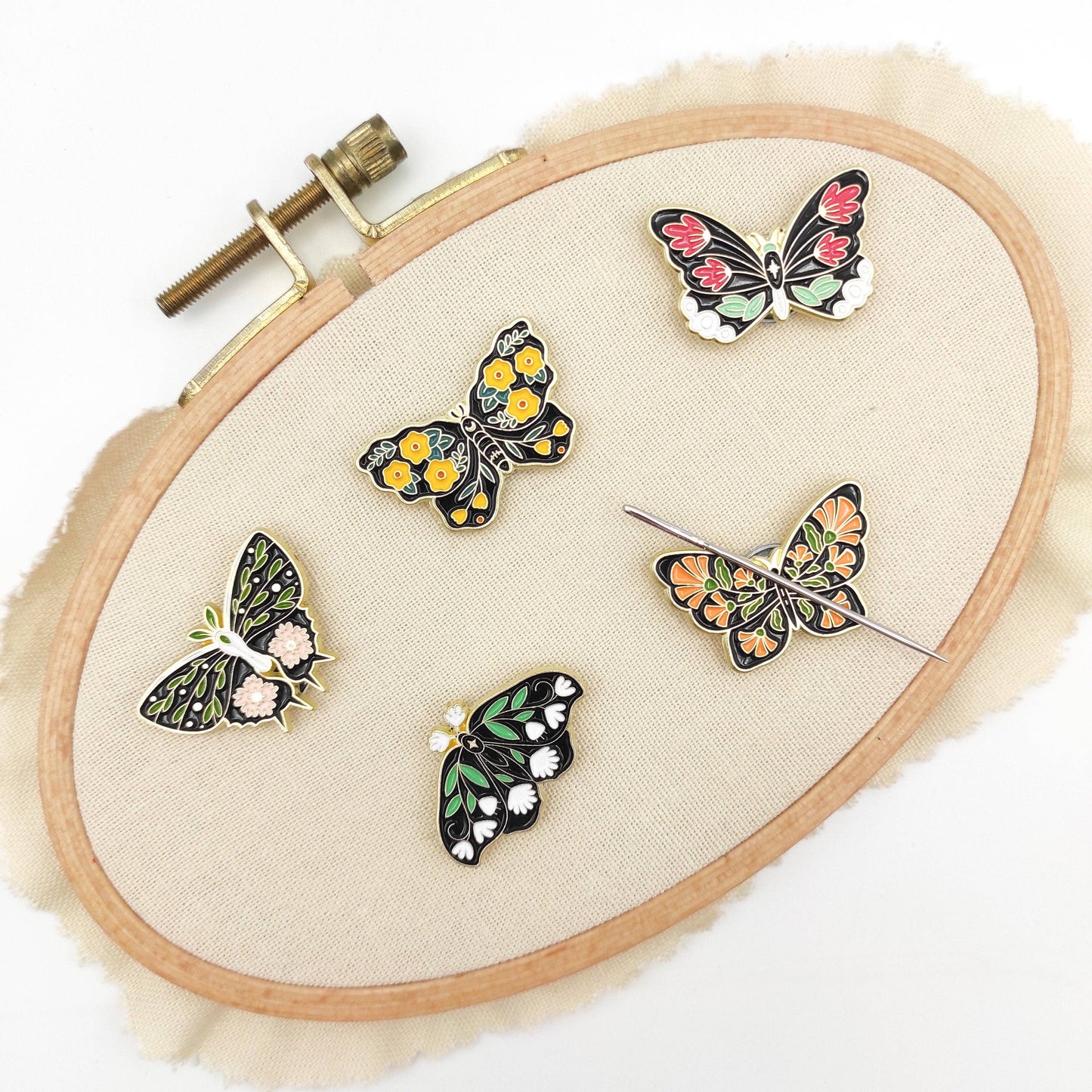 Floral Butterfly Needle Minders